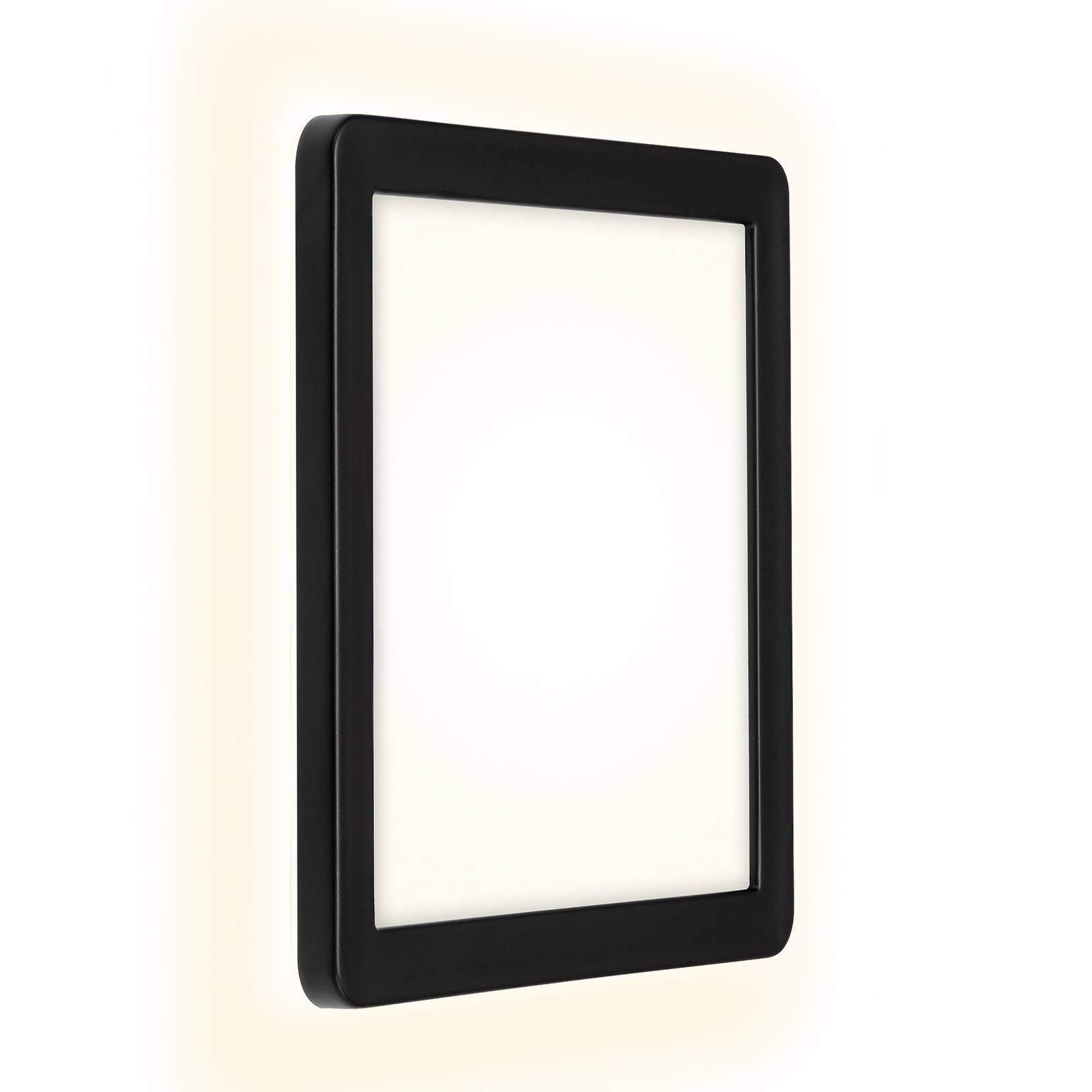 LED-Panel Frankfurt, eckig, 19x19cm, IP44, schwarz