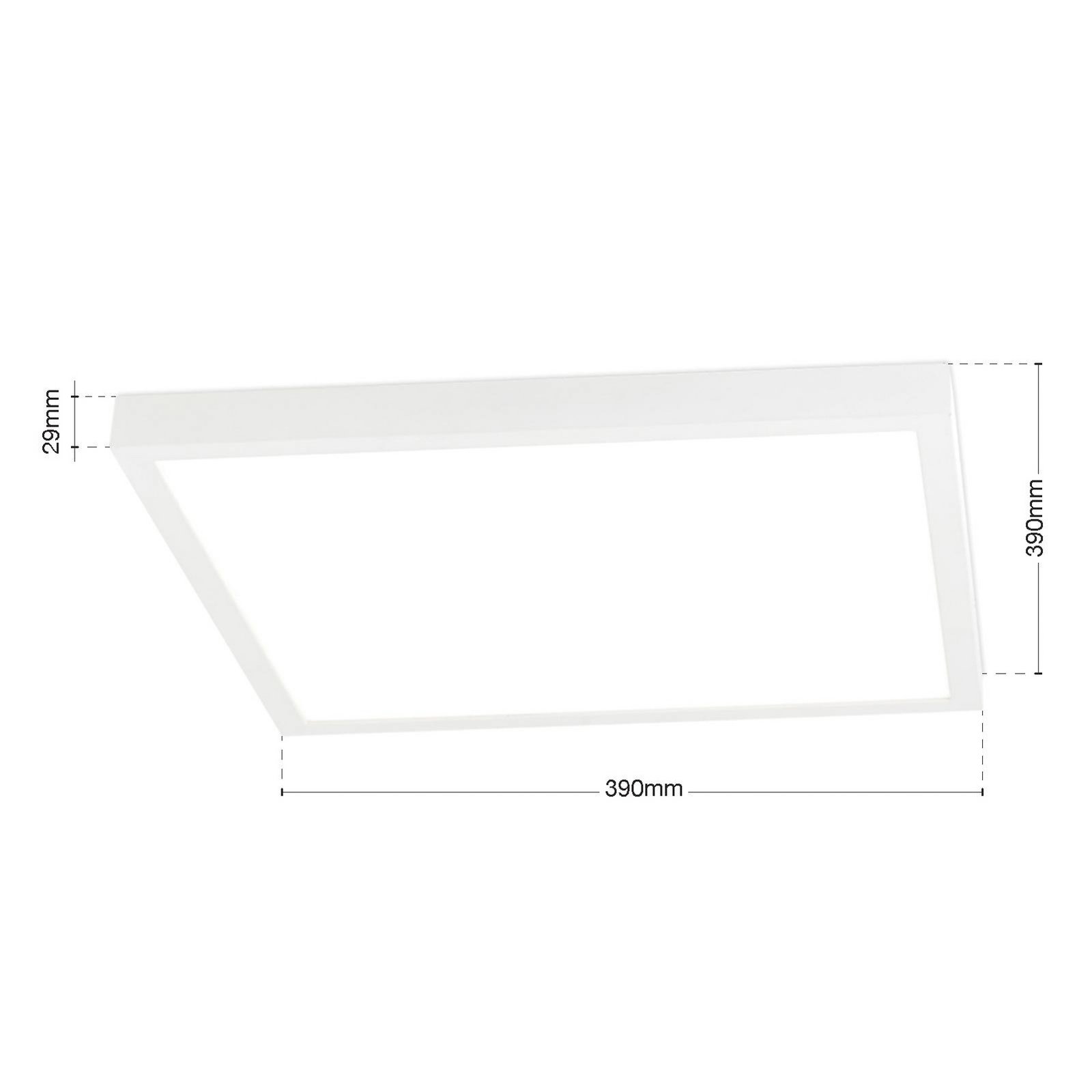 LED ceiling lamp Disc, white Length 40 cm CCT Metal/plastic