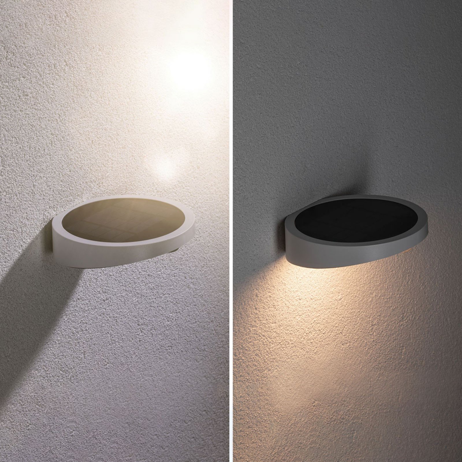 Paulmann LED слънчева външна светлина за стена Ryse бяло