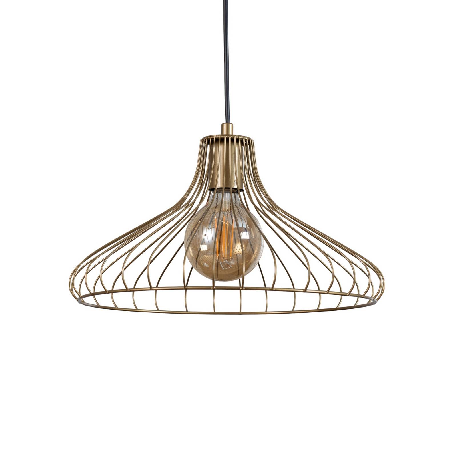 Żyrandol Depay, złoty, 1-punktowy, metal, Ø 36 cm, E27