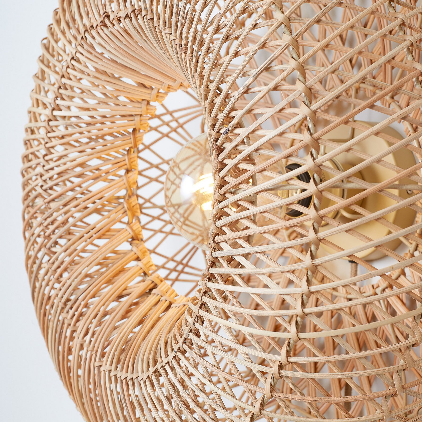 GOOD & MOJO Wandlampe Arizona, natur, Ø 50 cm Bambus Stecker