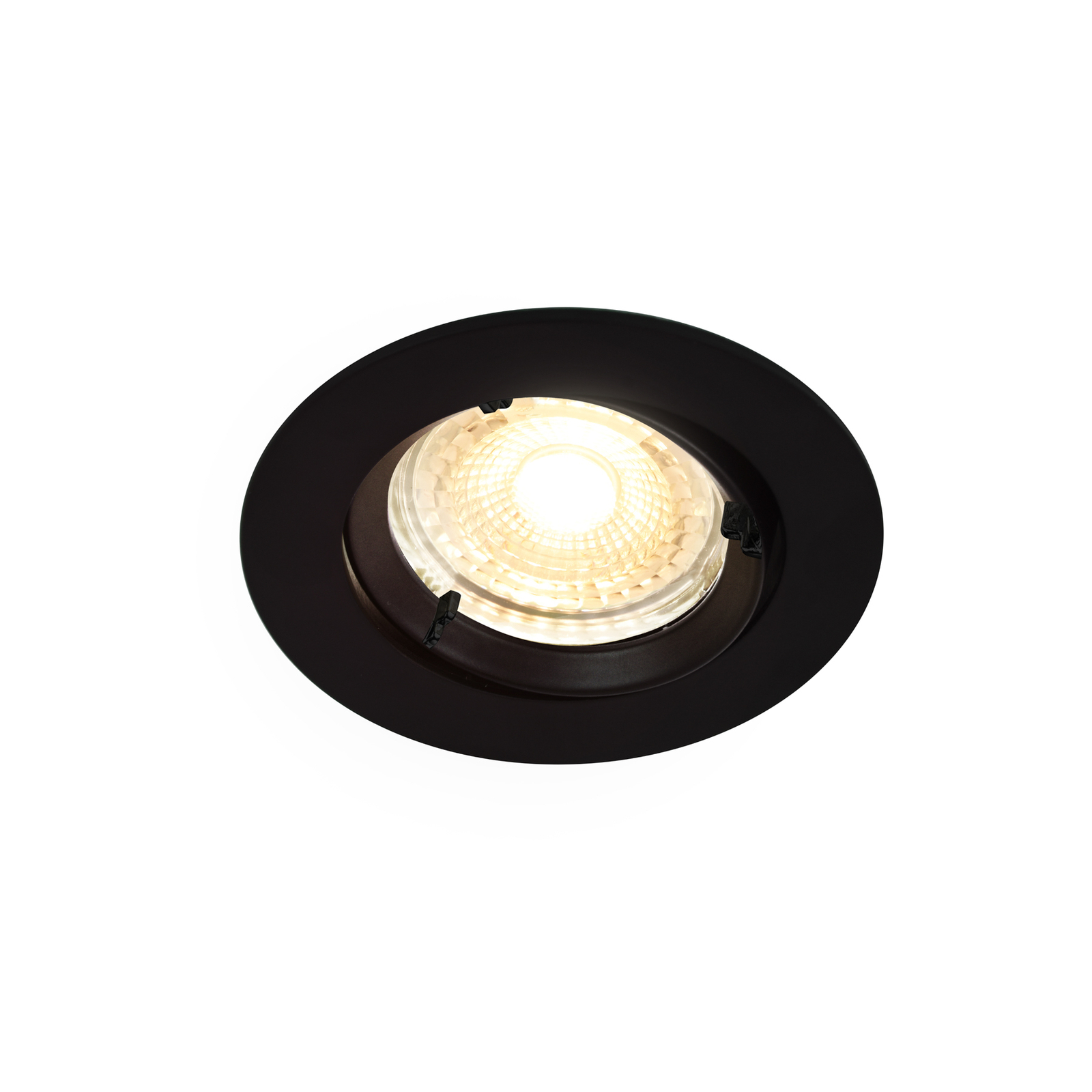 LED-Einbaulampe Carina Smart, 3er, rund, schwarz