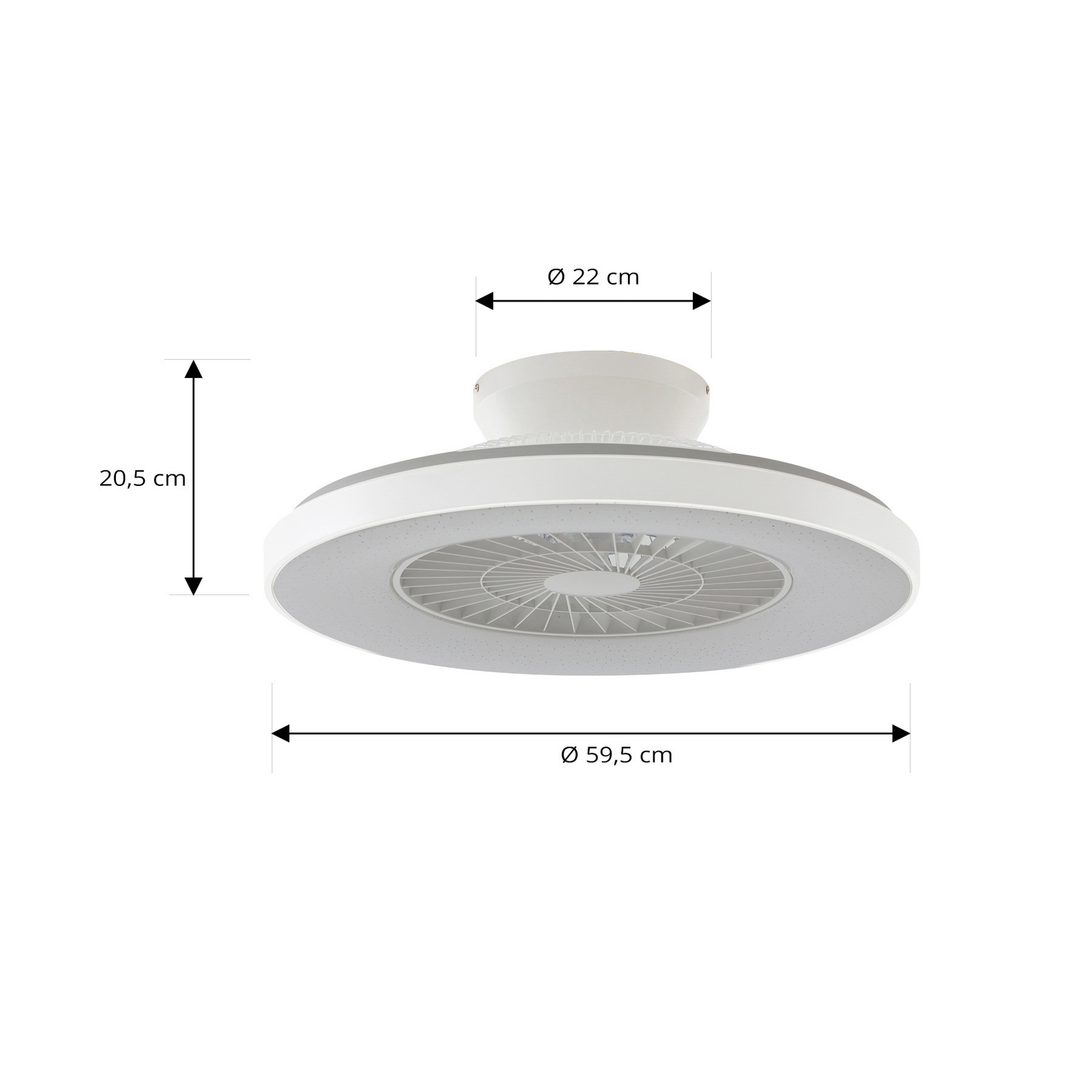 Lindby Smart LED ventilatore da soffitto Paavo, bianco, silenzioso, Tuya