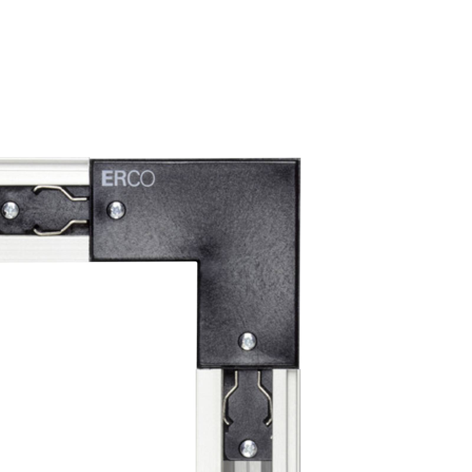 ERCO 3-fase-hoekverbinder buiten, zwart