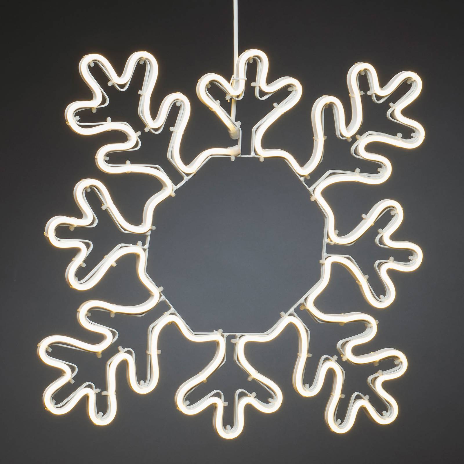 Snefnug LED-dekorationssilhuet til udendørs brug