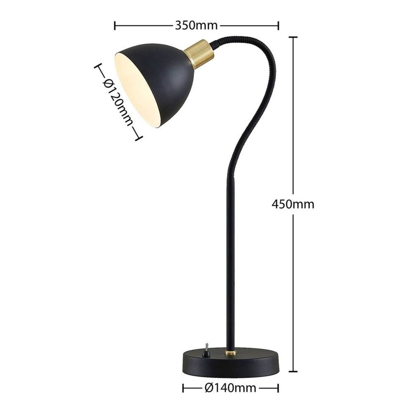 Genora Lampă de Masă Black - Lindby