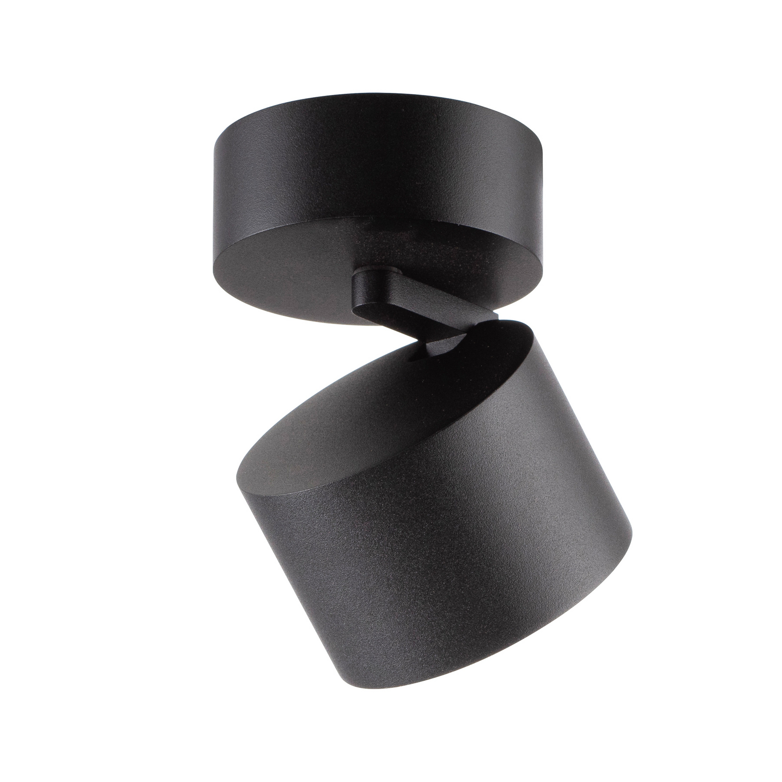 PURE LED тавански спот Cup, черен, Ø 9,5 cm, метал