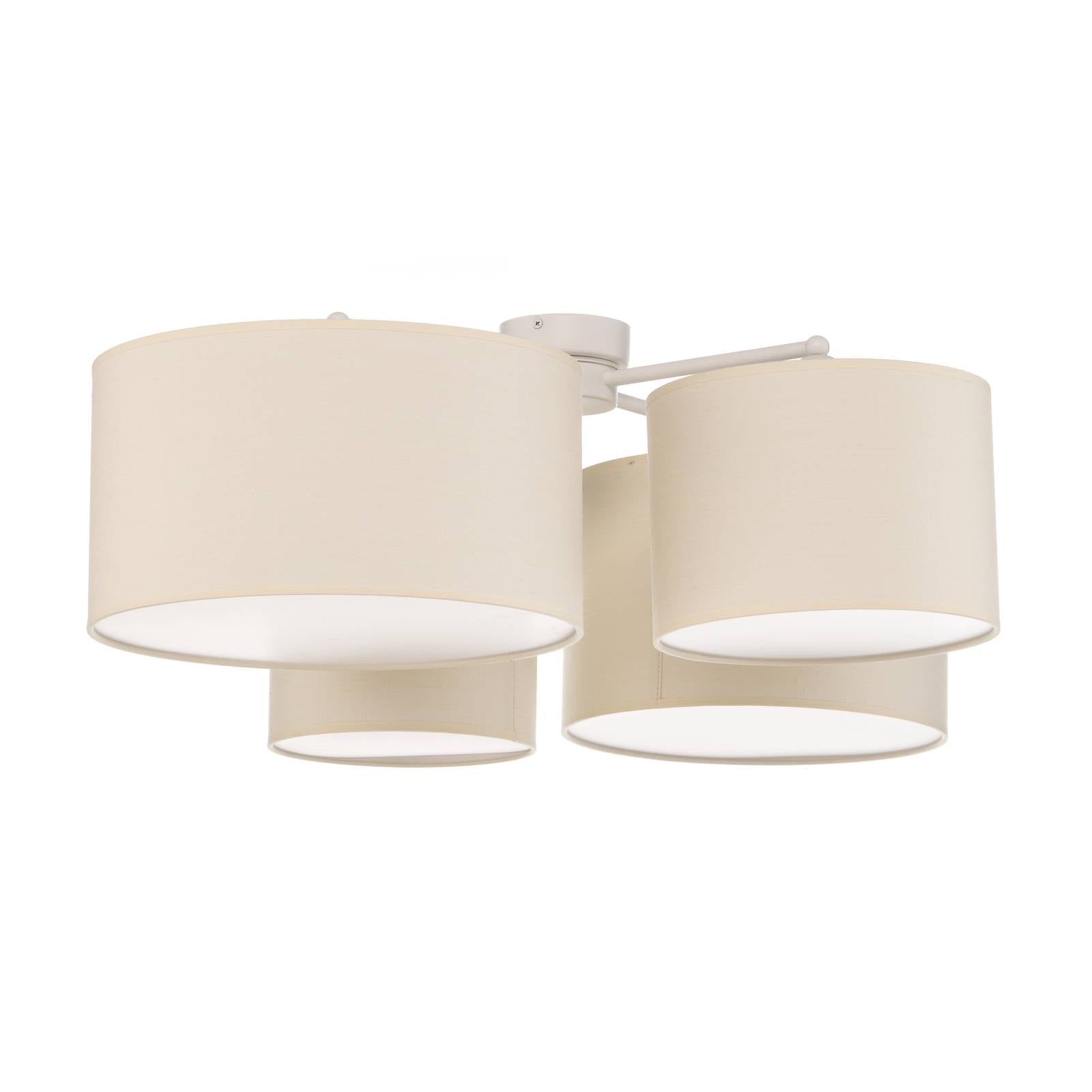 Euluna Lodge Deckenleuchte, 4-flg., beige
