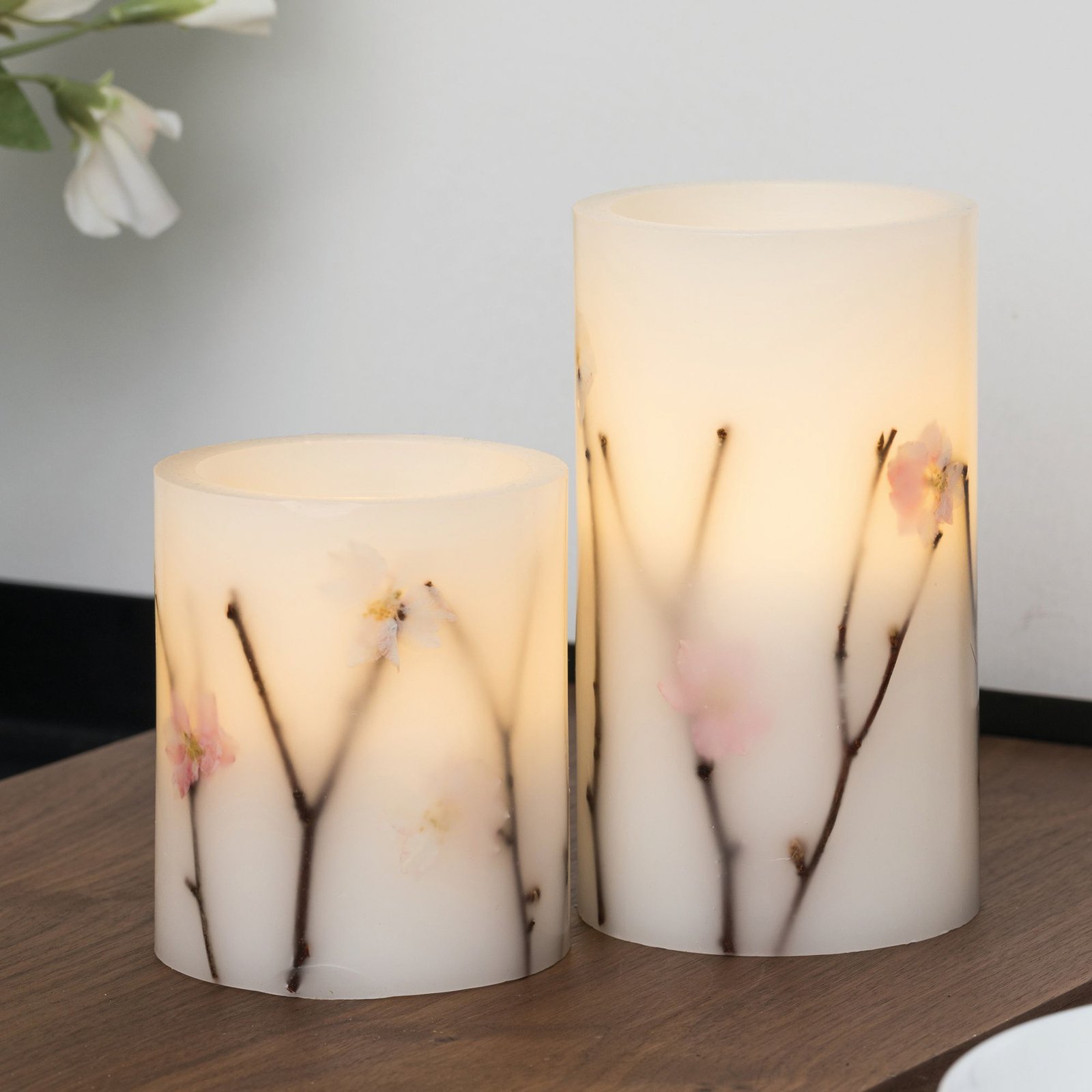 Pauleen Shiny Blossom Candle vela LED set 2 ud