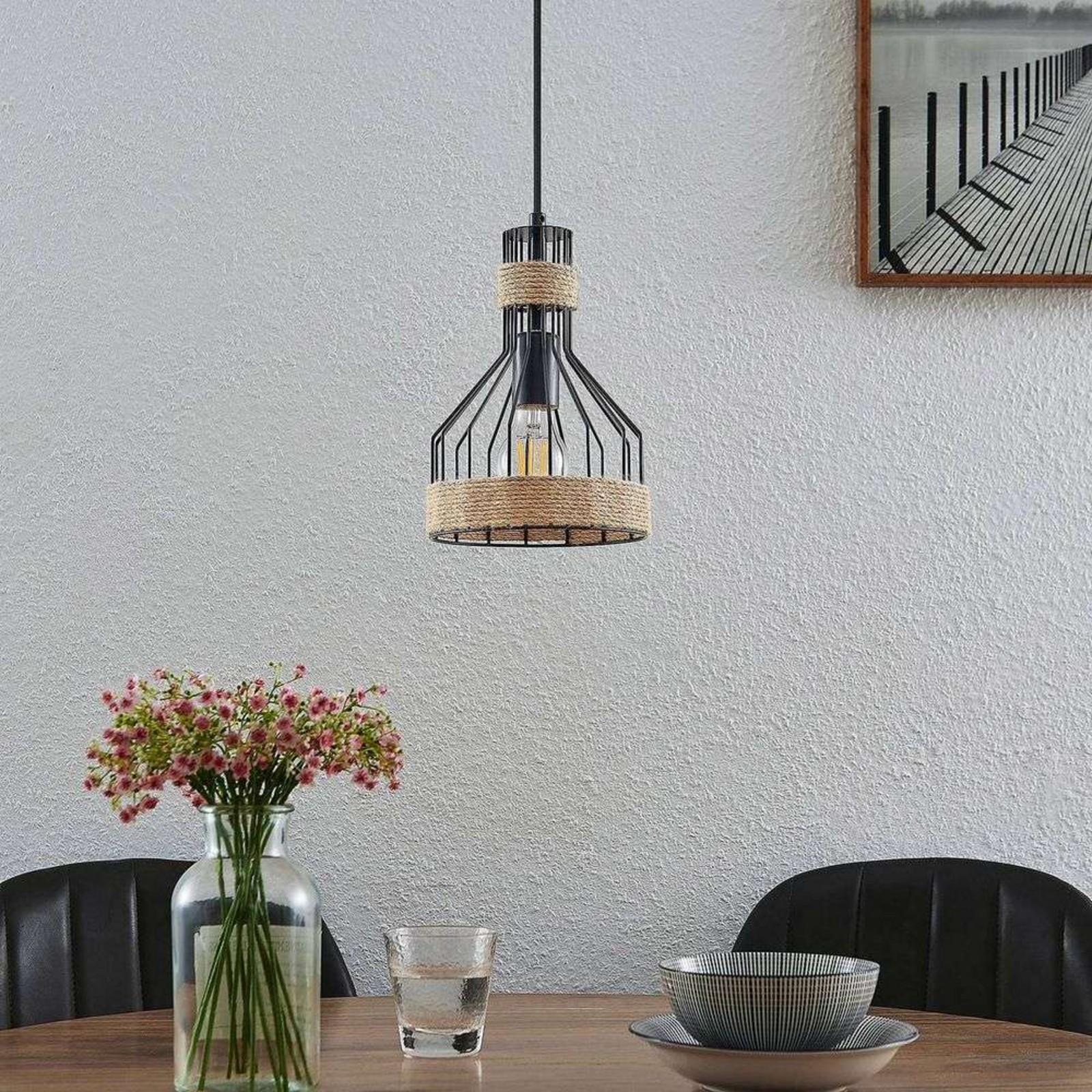 Ivaneska Taklampa Black - Lindby