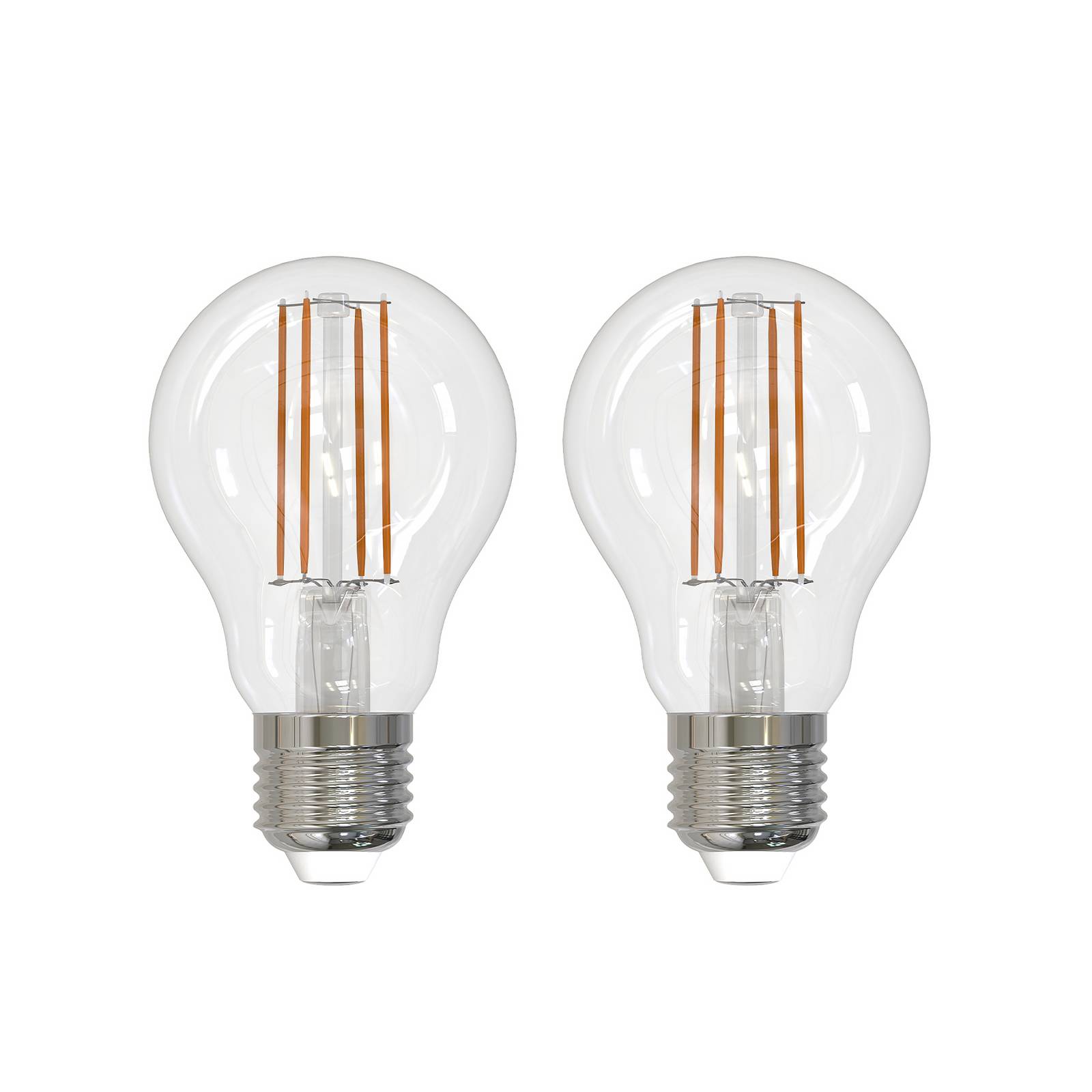 LED-Leuchtmittel E27 Filament 6W klar 2.700K dimmbar 2er-Set