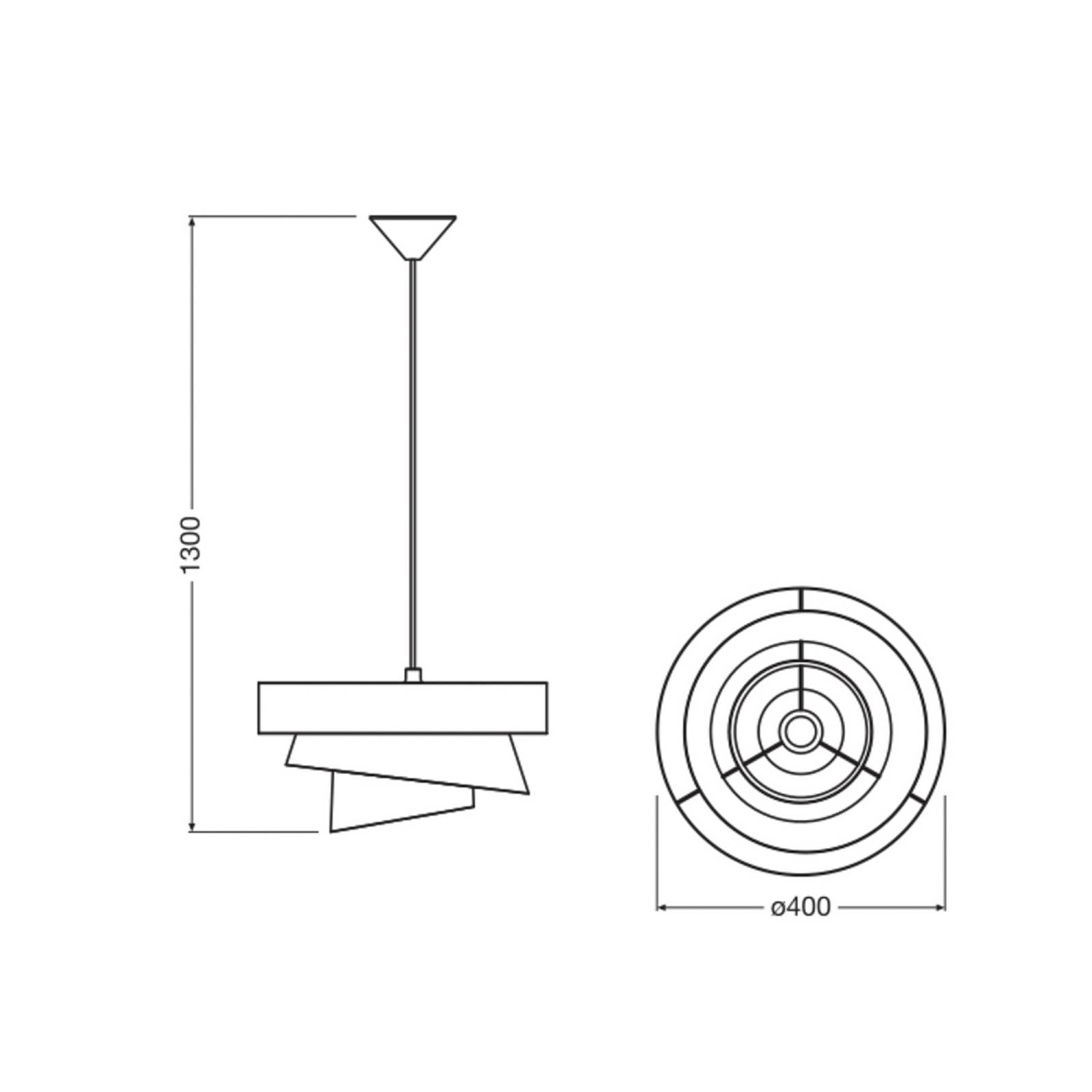 Żyrandol OSRAM Decor Glittey, beżowa, Ø 40 cm, z tkaniny