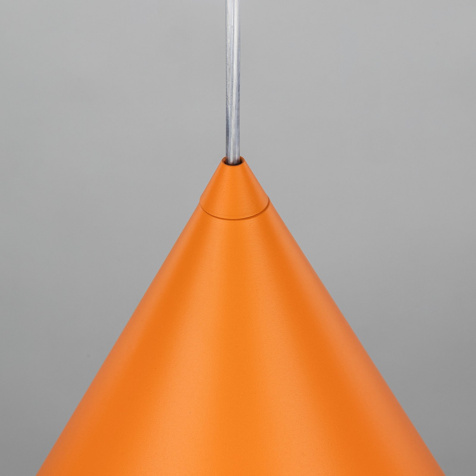Cono pendant light, 1-bulb, Ø 25 cm, orange, E27