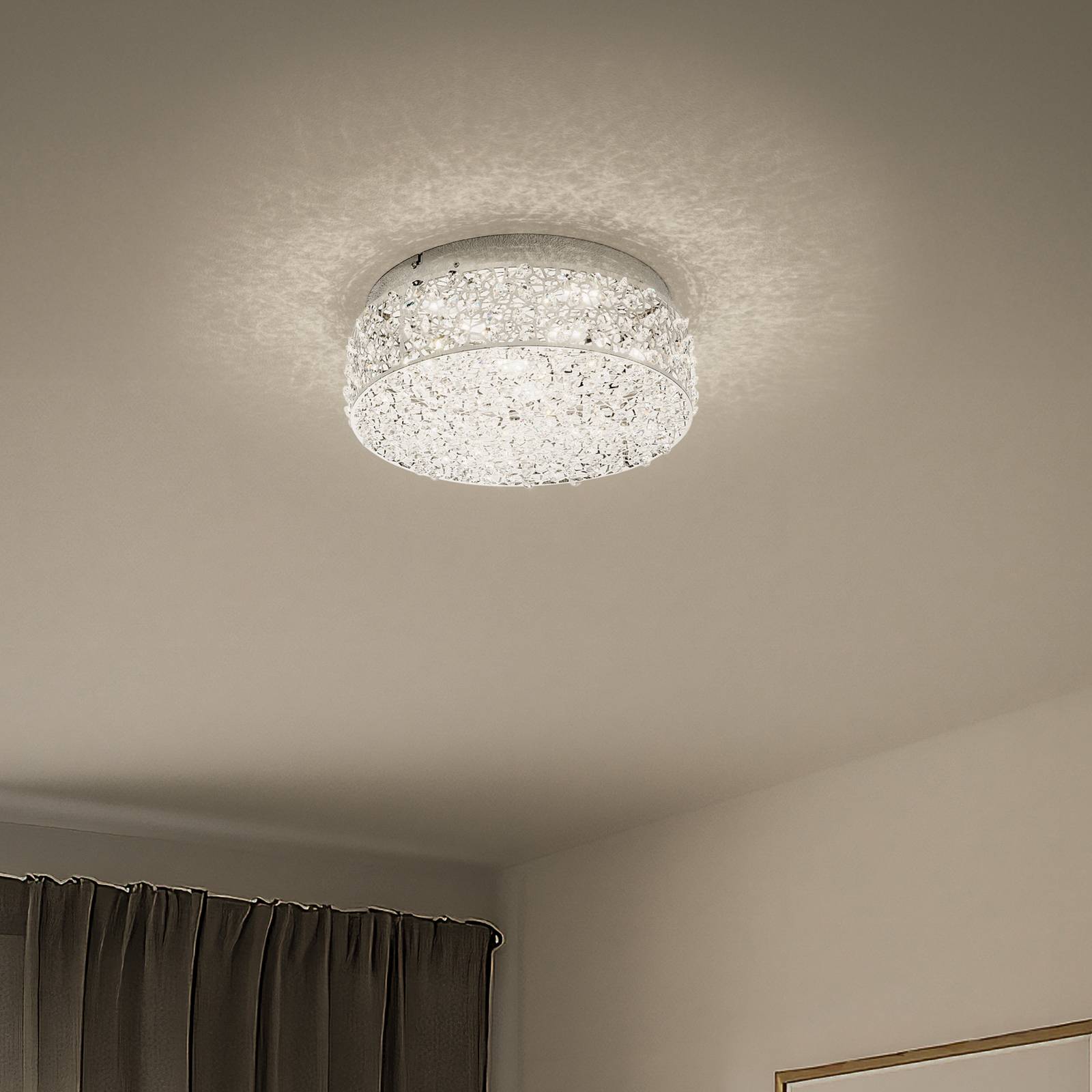 Schitterende LED plafondlamp Felias, ronde vorm