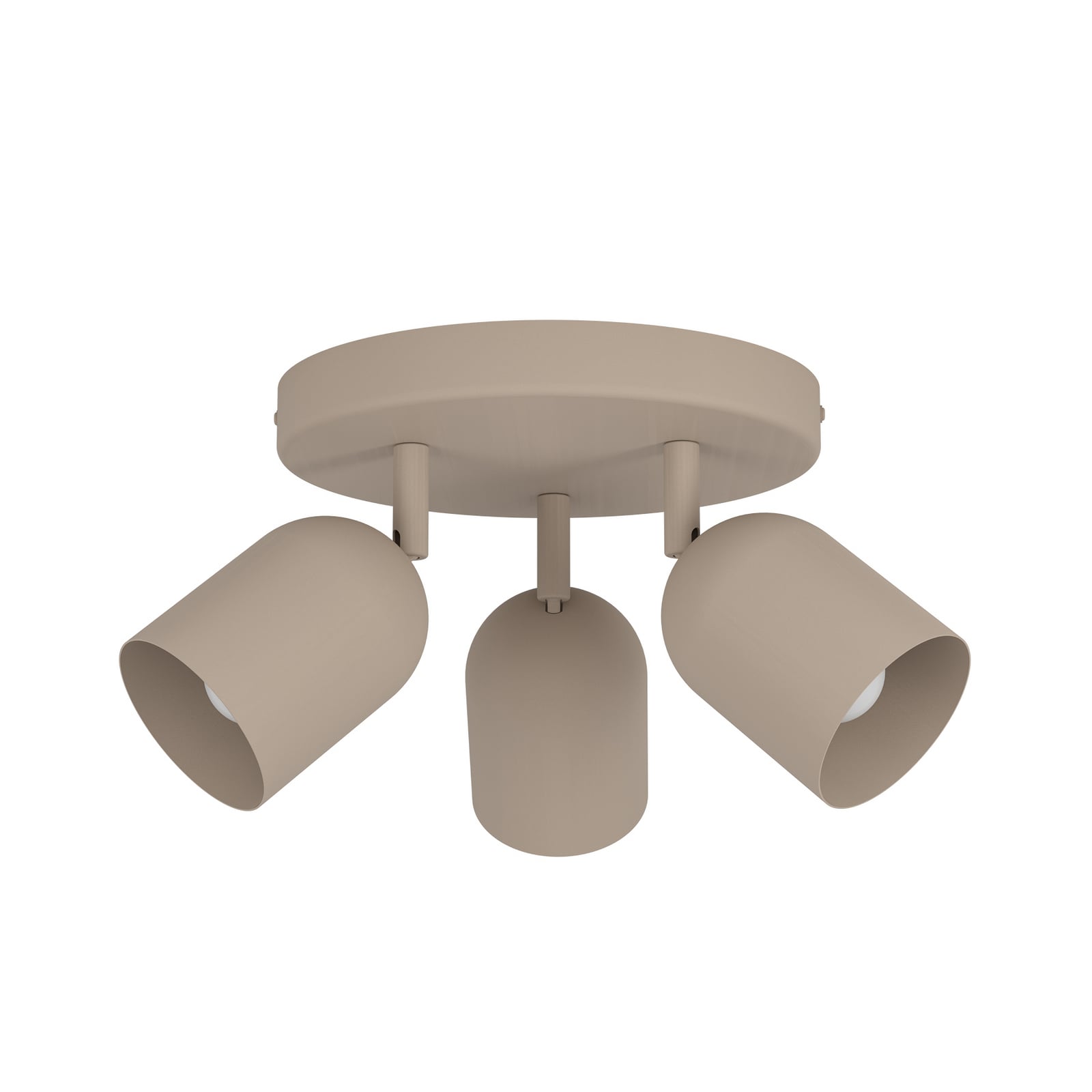 Deckenstrahler Tilston, beige, Ø 25 cm, 3-flammig, Stahl