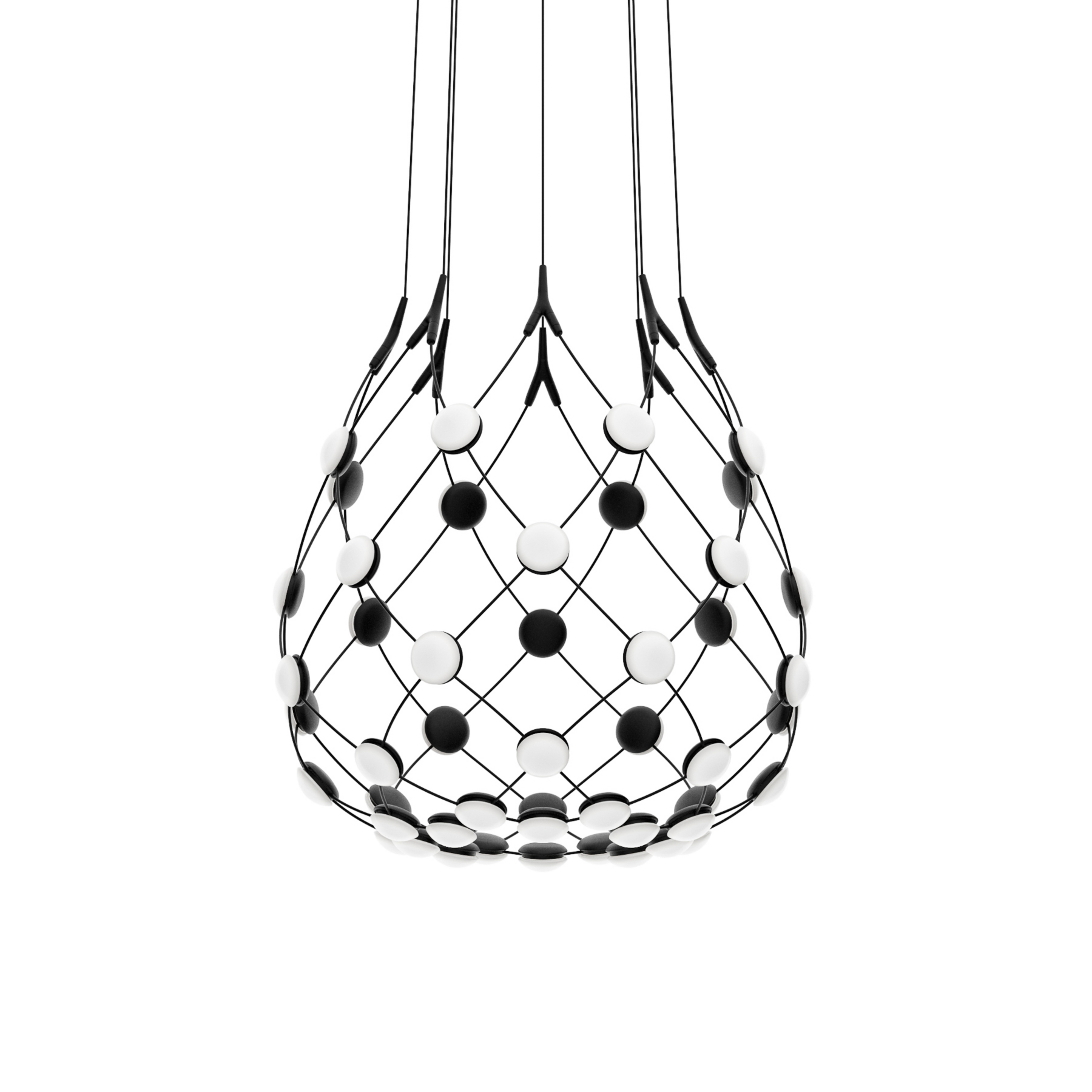 Mesh Suspension Ø55XH55 1m Phase Black  - Luceplan