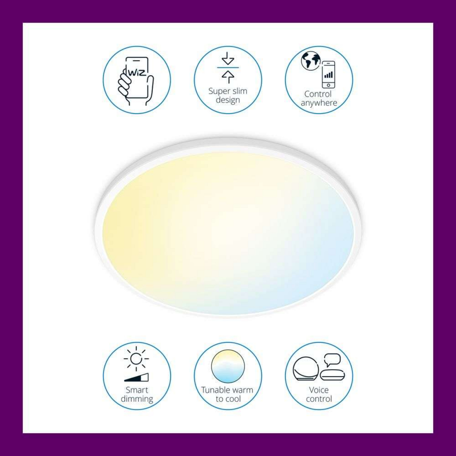SuperSlim WiZ Ceiling Lamp 32W White - WiZ