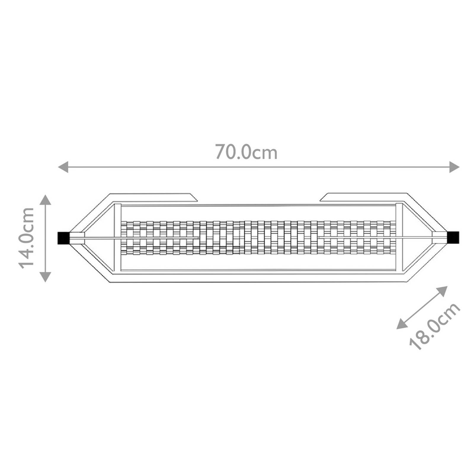 LED-Wandlampe ESPADA, chrom poliert Breite 70 cm Metall IP44 günstig online kaufen