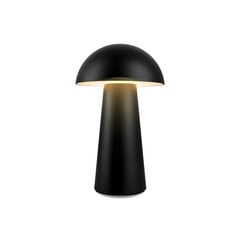 Lampada da tavolo a batteria LED Fungo Mini, nera, touch, plastica