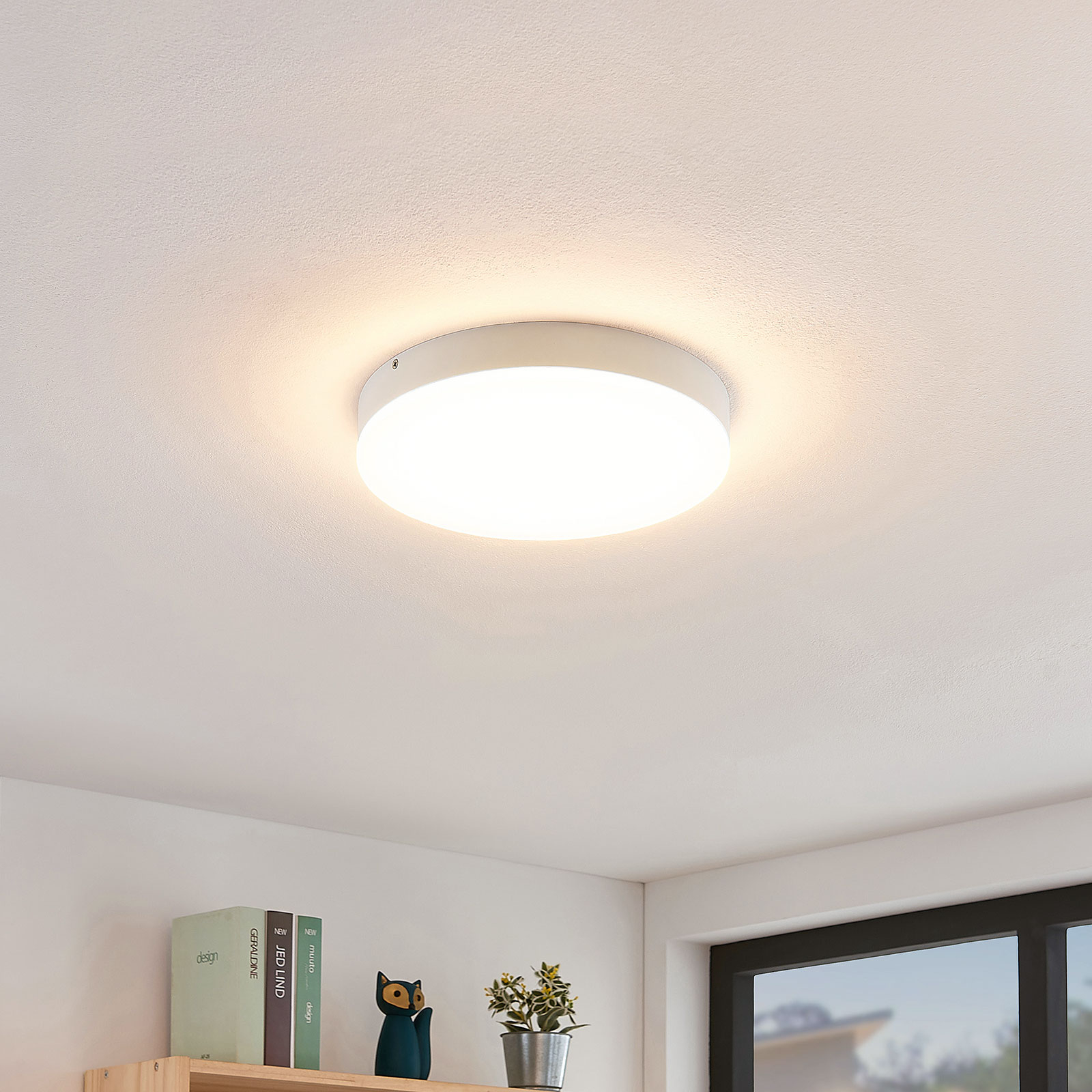 Lindby Leonta LED-taklampe, hvit, dimbar