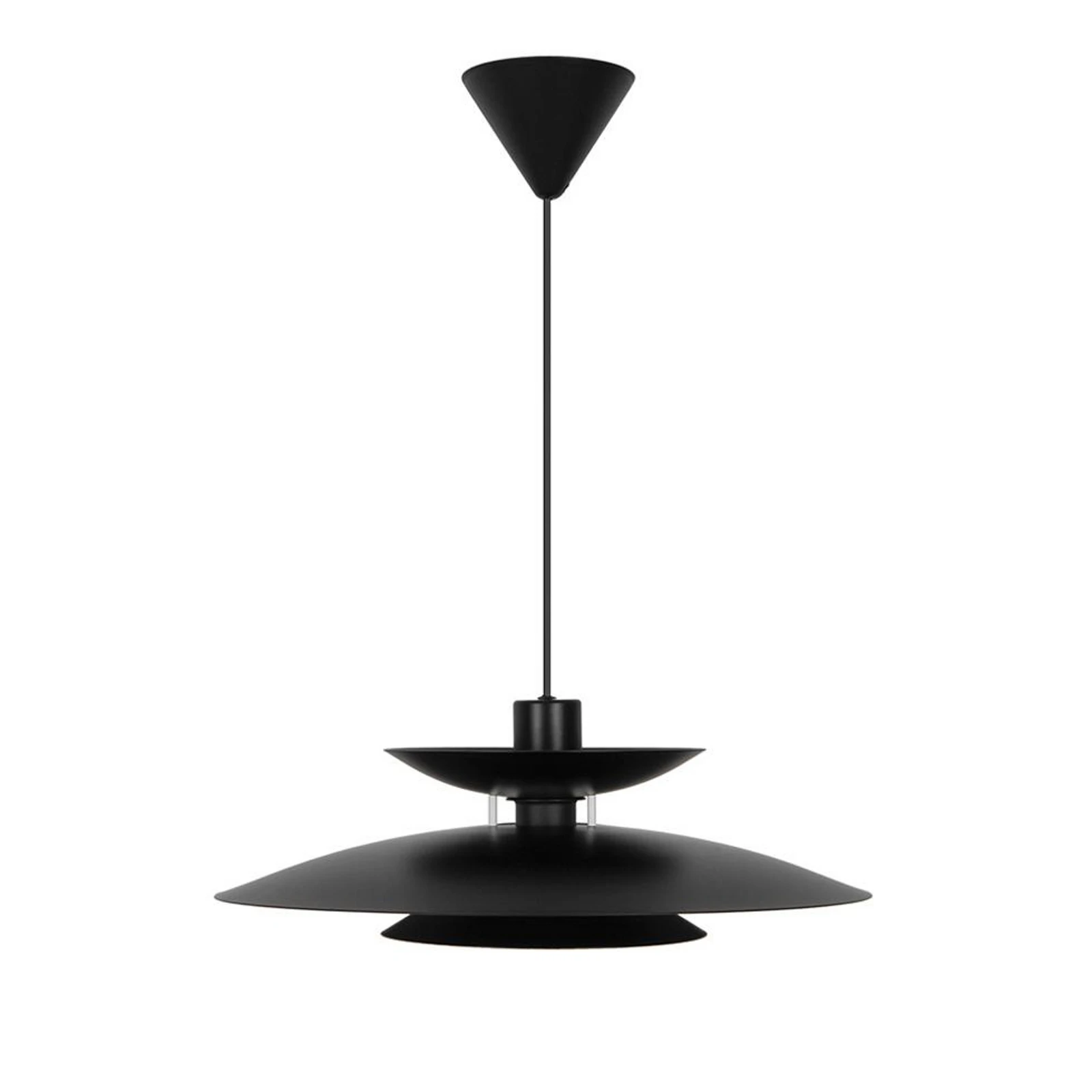 Lámpara colgante Nino, negra, Ø 45 cm, metal