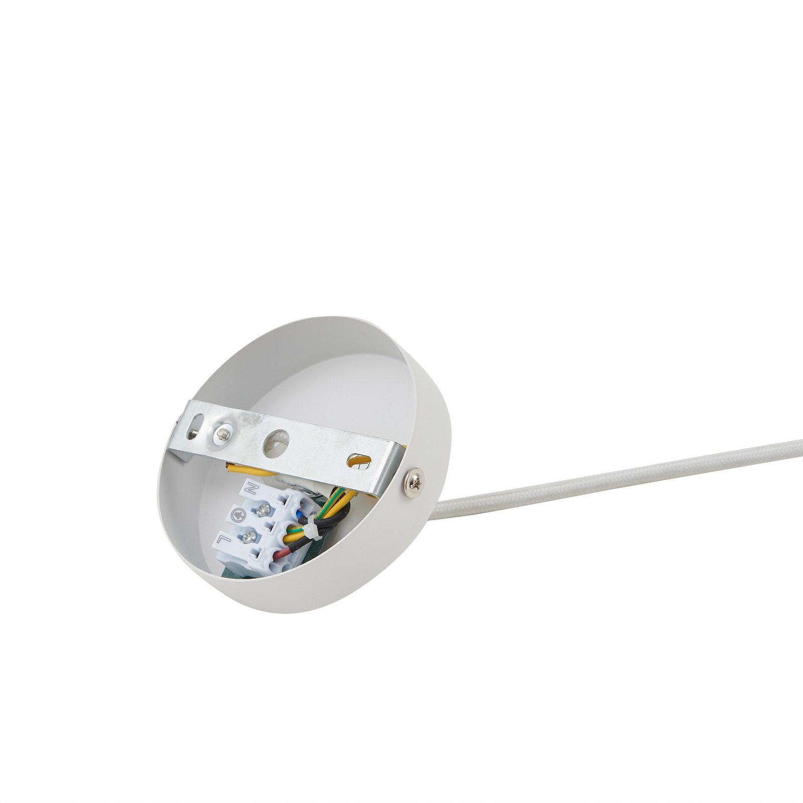 Lindby Laylan pendant light, white, Ø 46 cm, metal