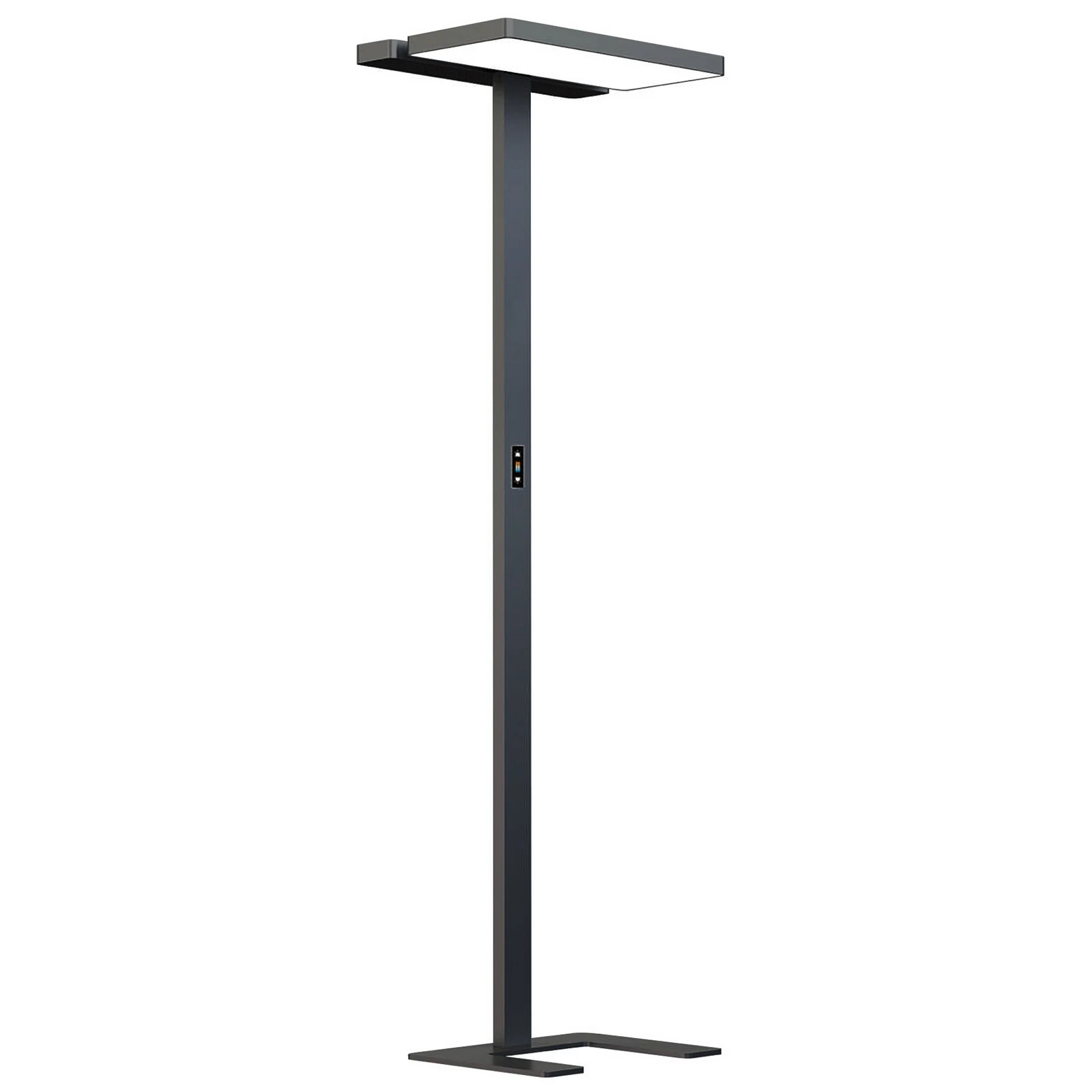 Kancelářská stojací lampa Arcchio LED Aila, černá, senzor denního světla