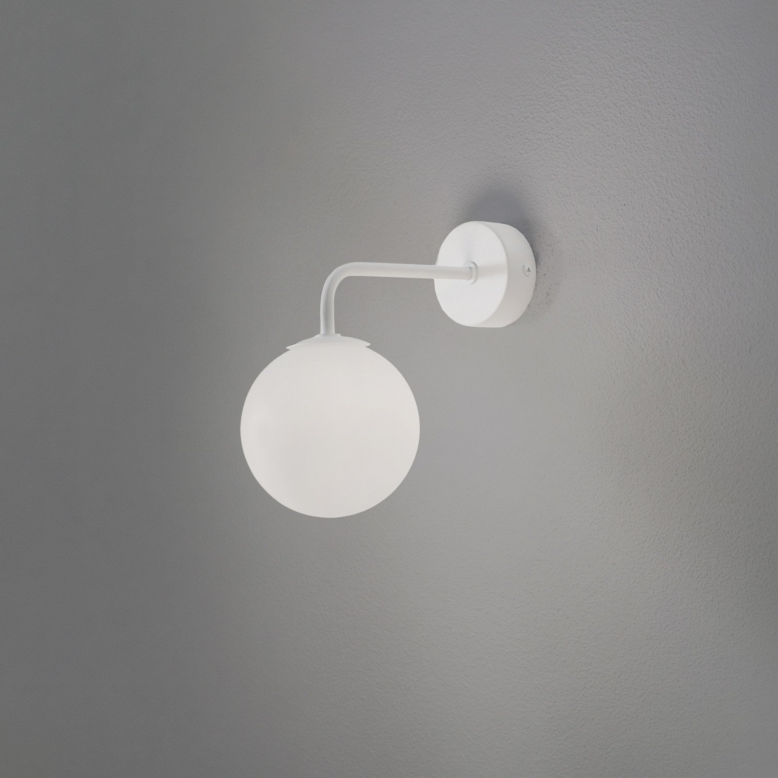 SOLLUX LIGHTING Aplică de perete Astral alb proiecție 22 cm oțel/glass - Camera de zi / sufragerie - modern - alb opal - Sticlă