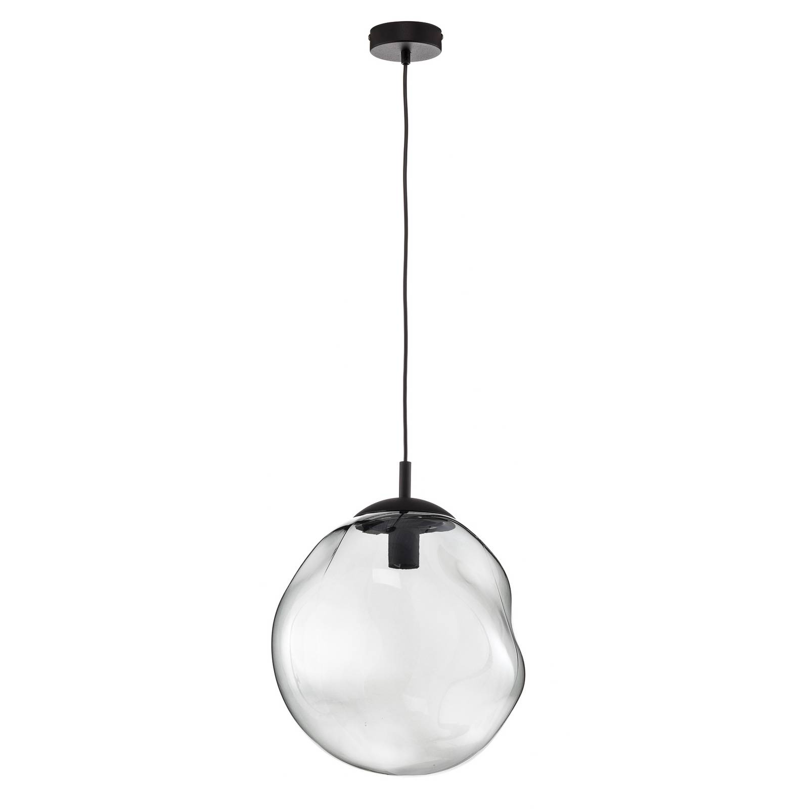 Euluna Lámpara colgante de cristal - Lámpara colgante - Salón / Comedor - negro, gris humo-transparente - Vidrio