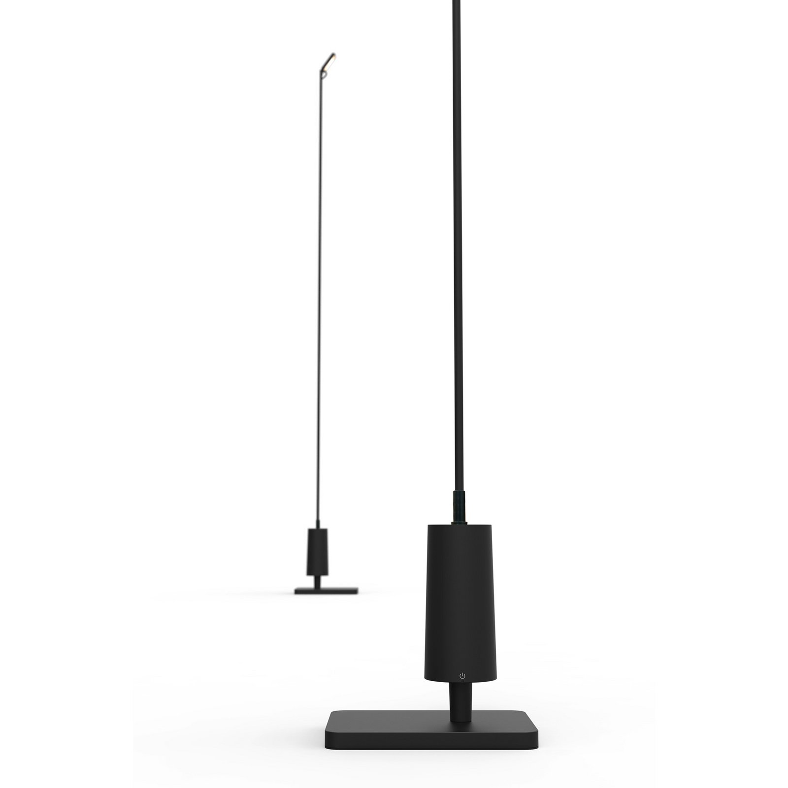 Luceplan LED-Wegelampe Flia, 120cm hoch, schwarz, Kunststoff