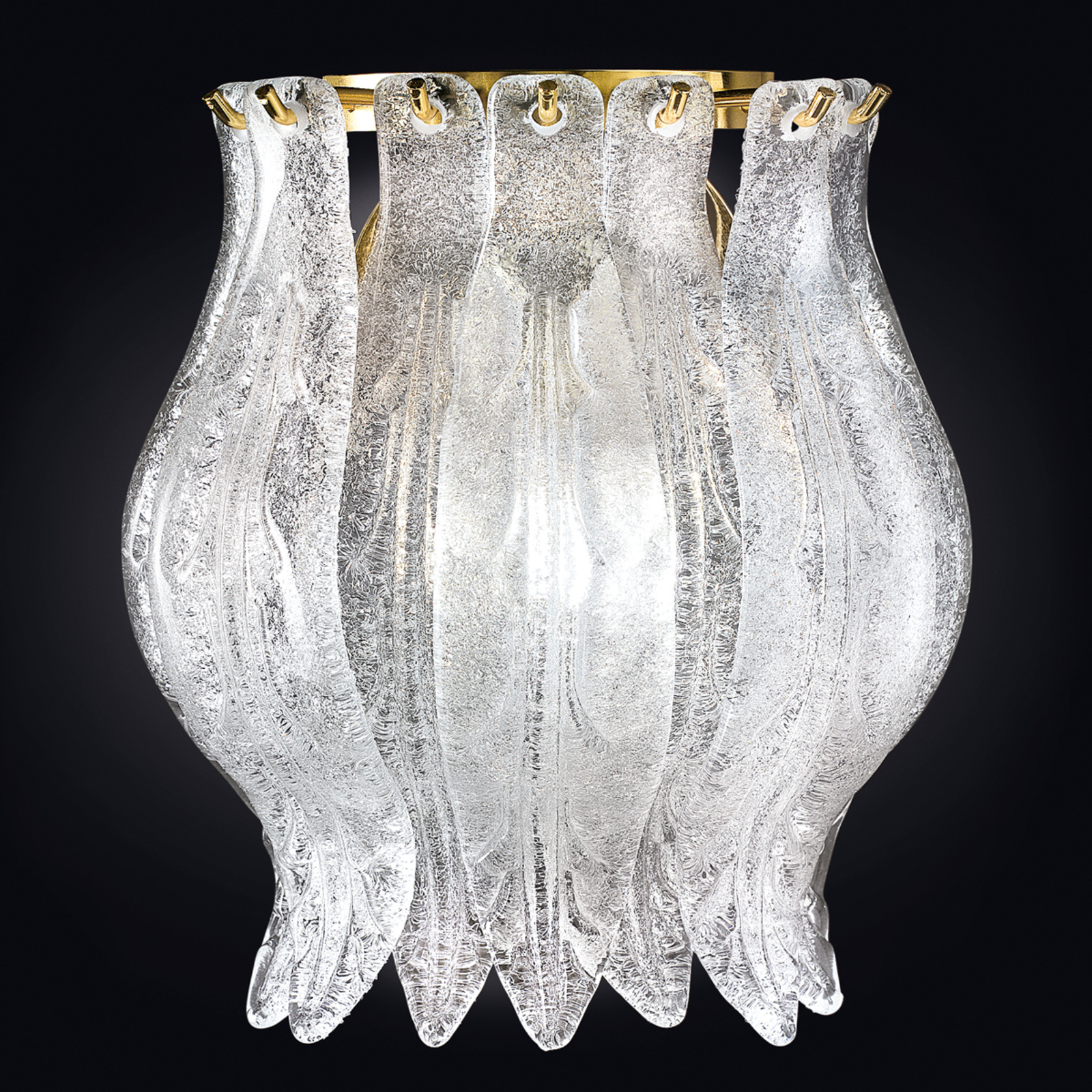 Fali lámpa Petali Murano-üveggel 19 cm