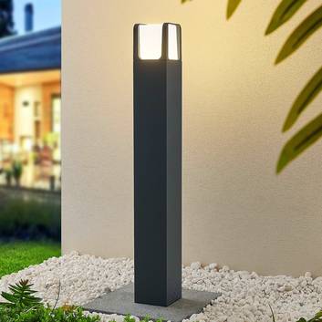 LED Wegelampe Jordis Rund Dunkelgrau Aluminium Lampenwelt Pollerleuchte Garten 