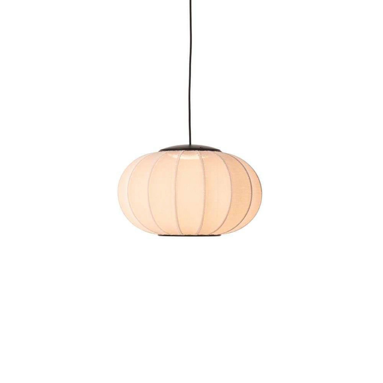 Knit-Wit 45 Oval LED Pendel Sand Stone Made By Hand - Soveværelse - Stof / tekstil billede