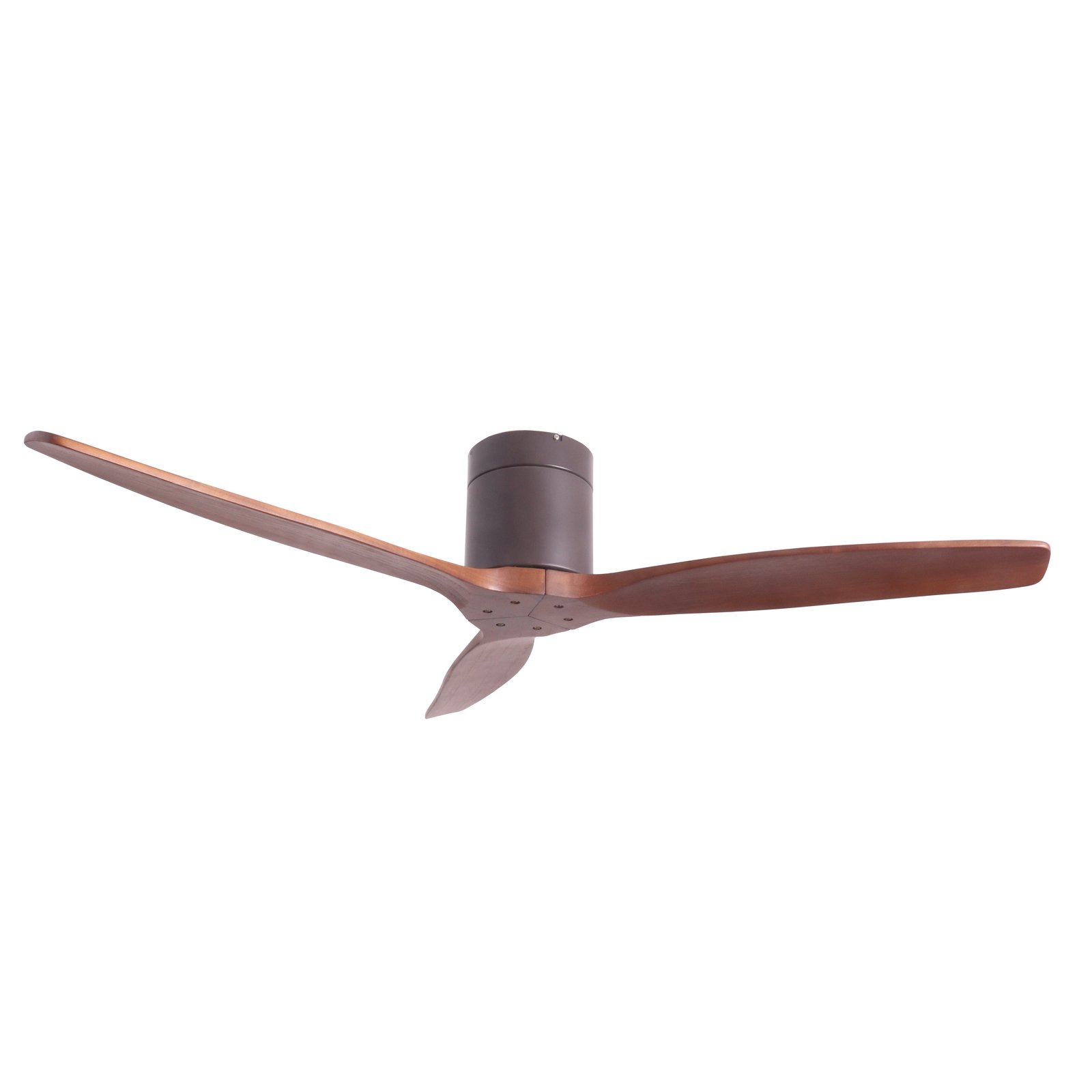 Lucande Deckenventilator Vindur, schwarz, Holz, DC, leise