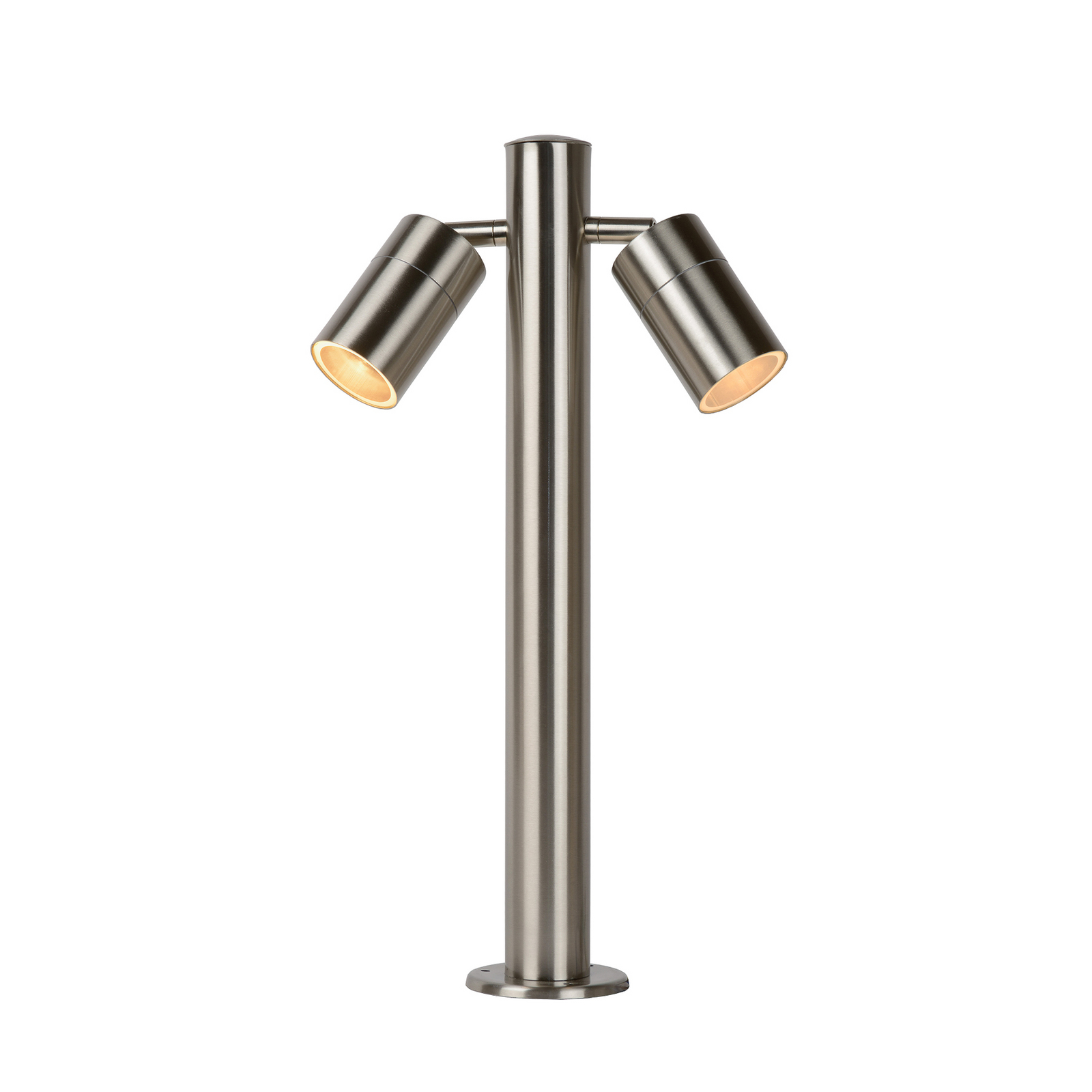 Tuinpadverlichting ARNE, chroomkleurig, 2-lamps. Hoogte 50 cm IP44 GU10-LED Tuinpadverlichting ARNE, chroomkleurig, 2-lamps. Hoogte 50 cm IP44 GU10-LED