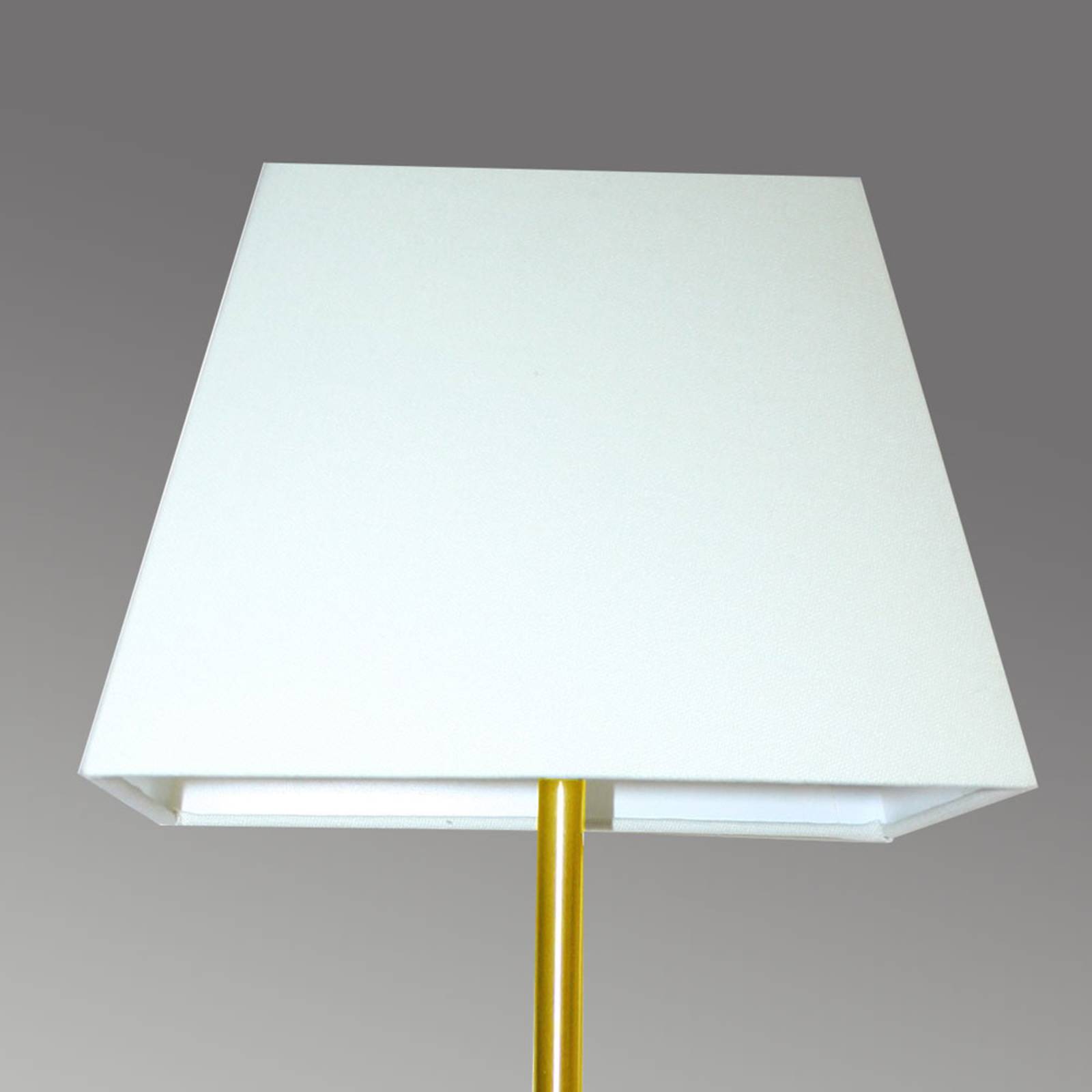 Lampa stojąca Luise złoty / biały. Wysokość 160 cm metal tkanina