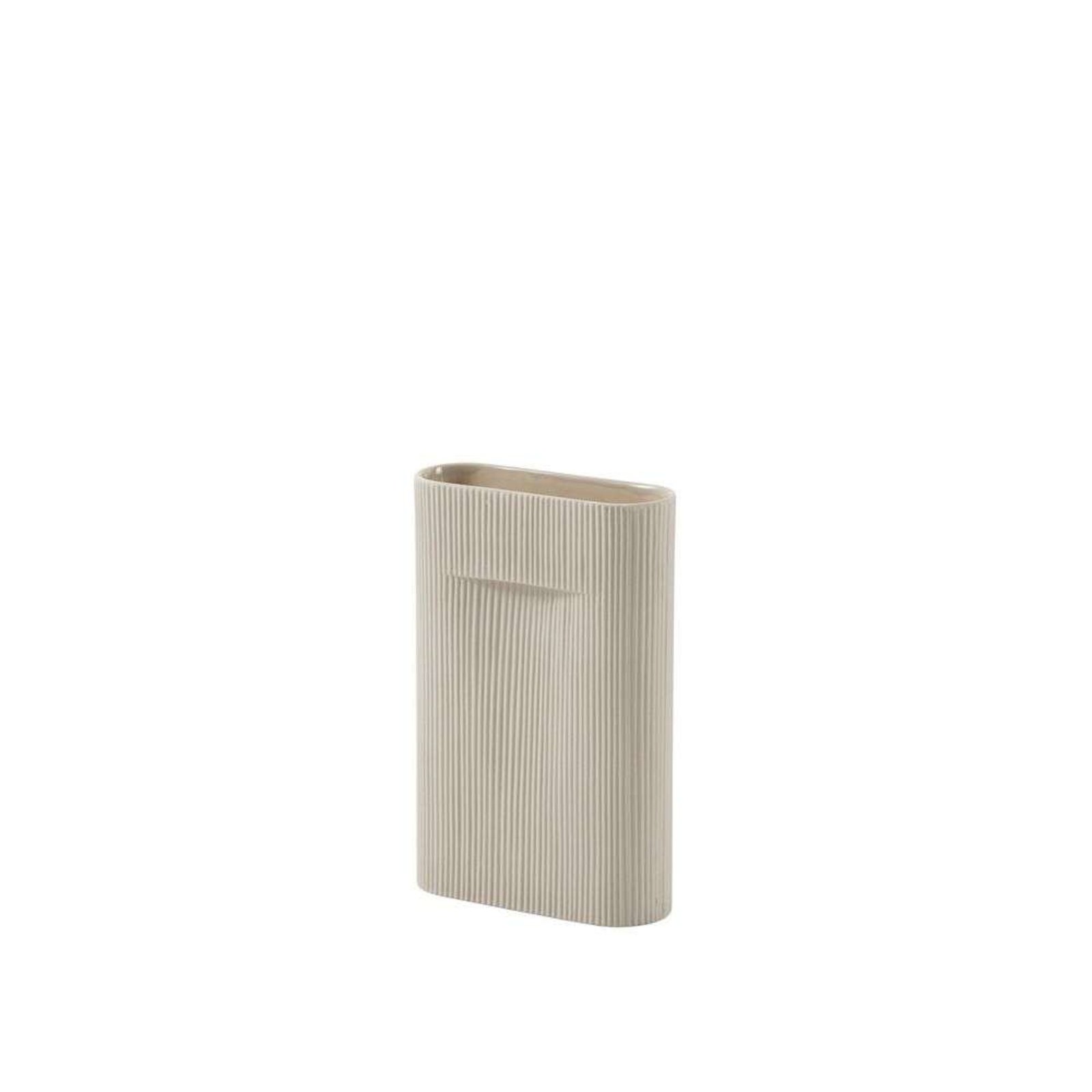 Ridge Vase H35 Beige - Muuto