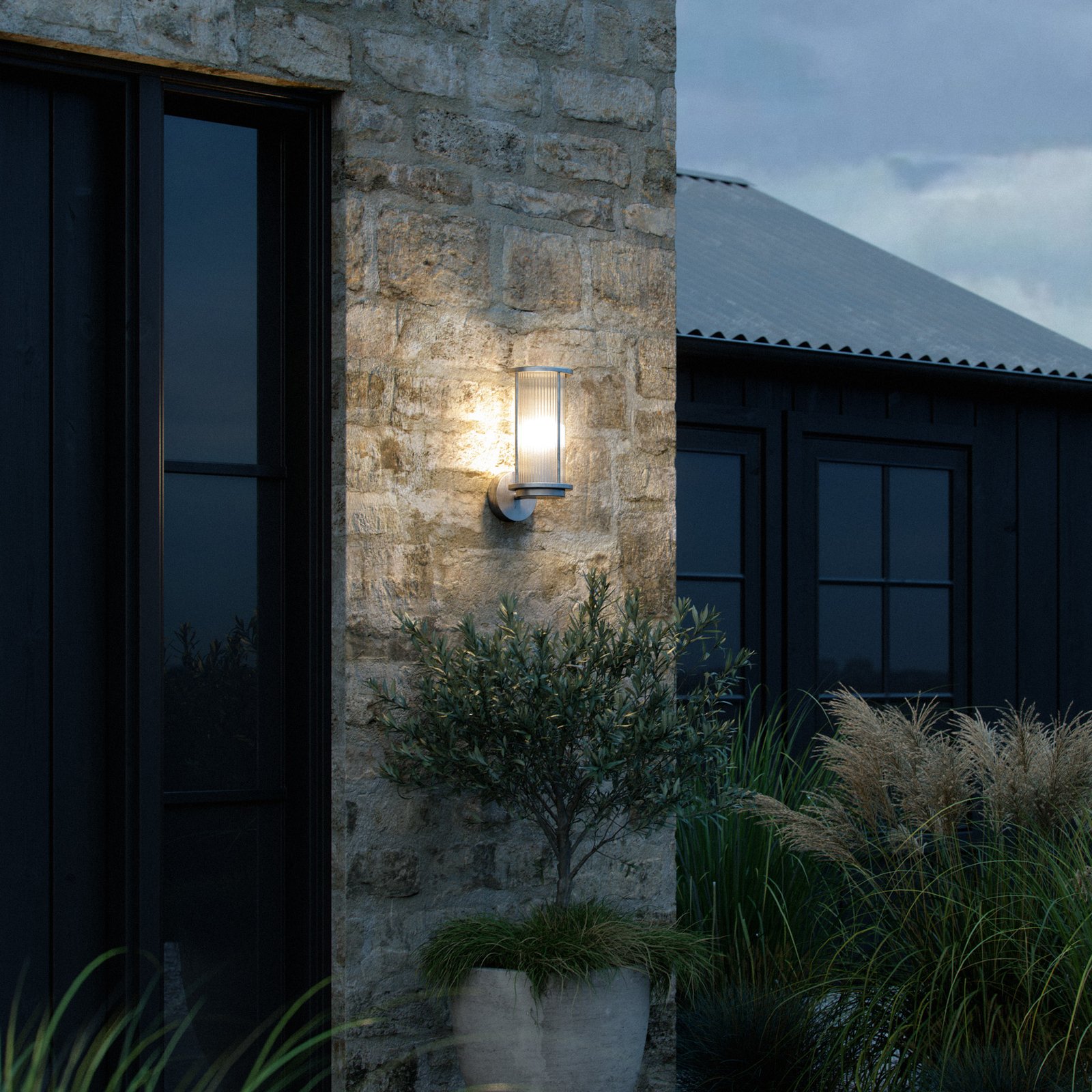 Linton Candeeiro de Parede Exterior Galvanized - Nordlux