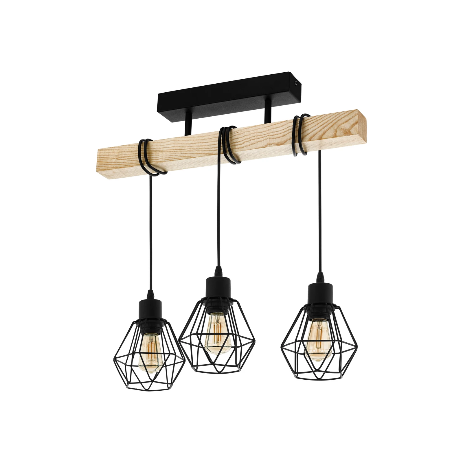 Plafonnier Townshend 5 avec 3 abat-jour cage
