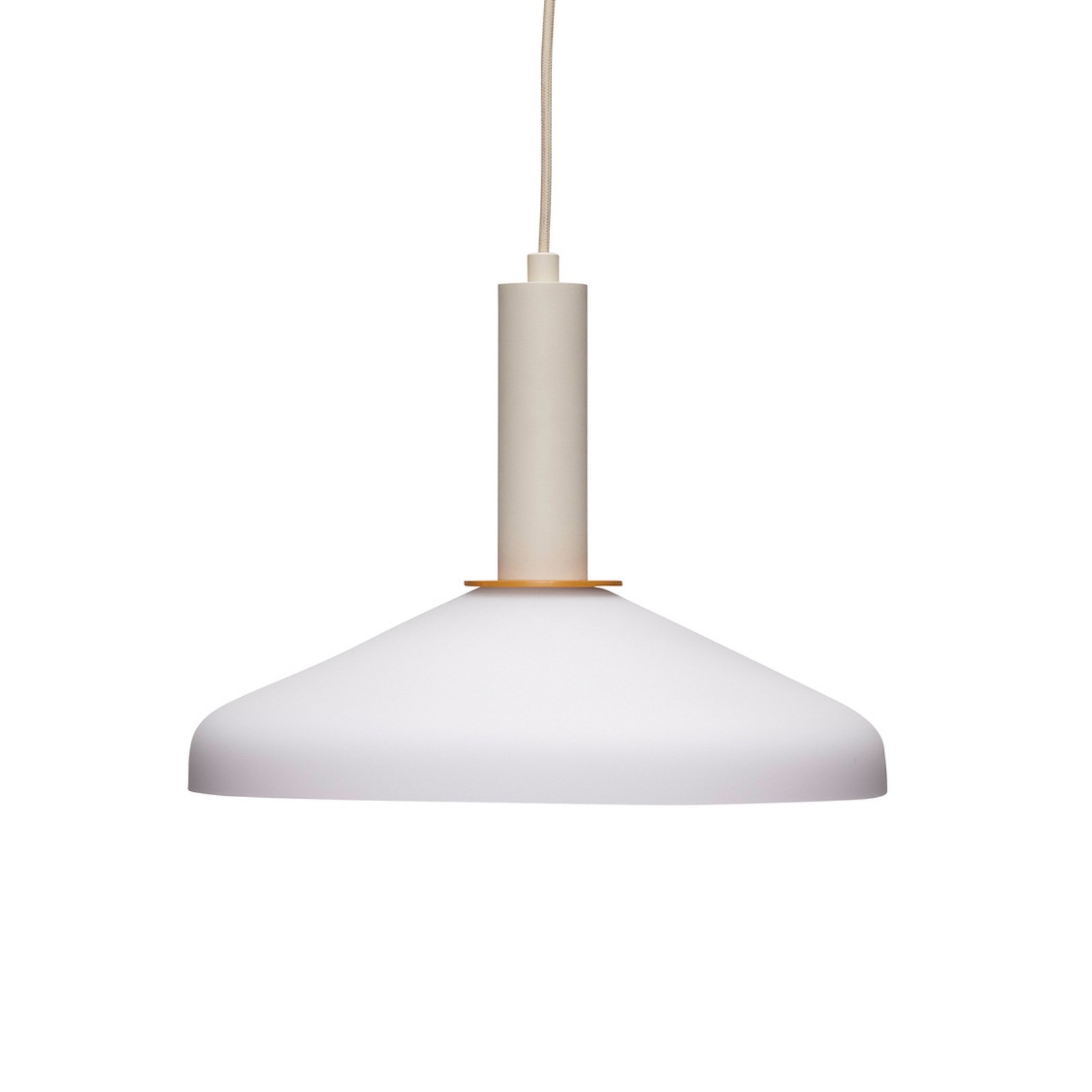 HÜBSCH Apollo pendant light, sand-coloured, orange, iron, glass