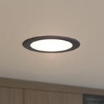 Prios LED spot de încastrat Rida, negru, 14,5 cm, 12 W, CCT