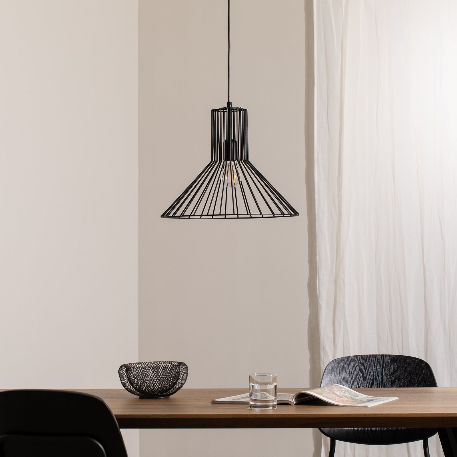 Rippvalgustid Fellini MR-757, must, metall, Ø 38 cm