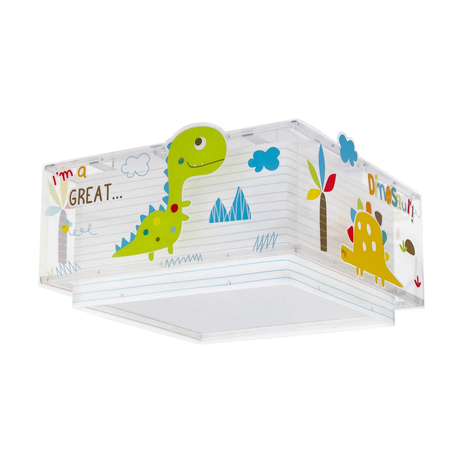 Dalber Kinder-Deckenlampe DINOS, weiß/bunt