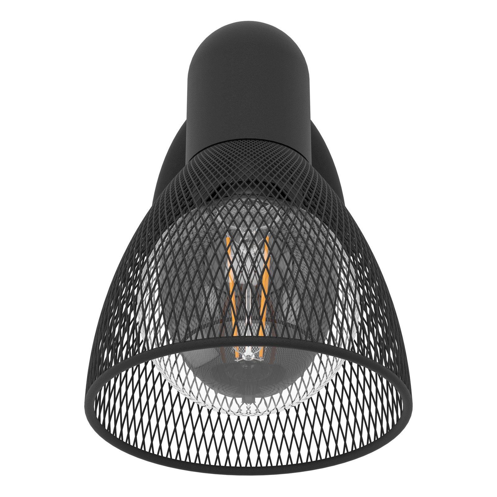 Wandstrahler Carovigno, Höhe 10,5 cm, schwarz, Stahl