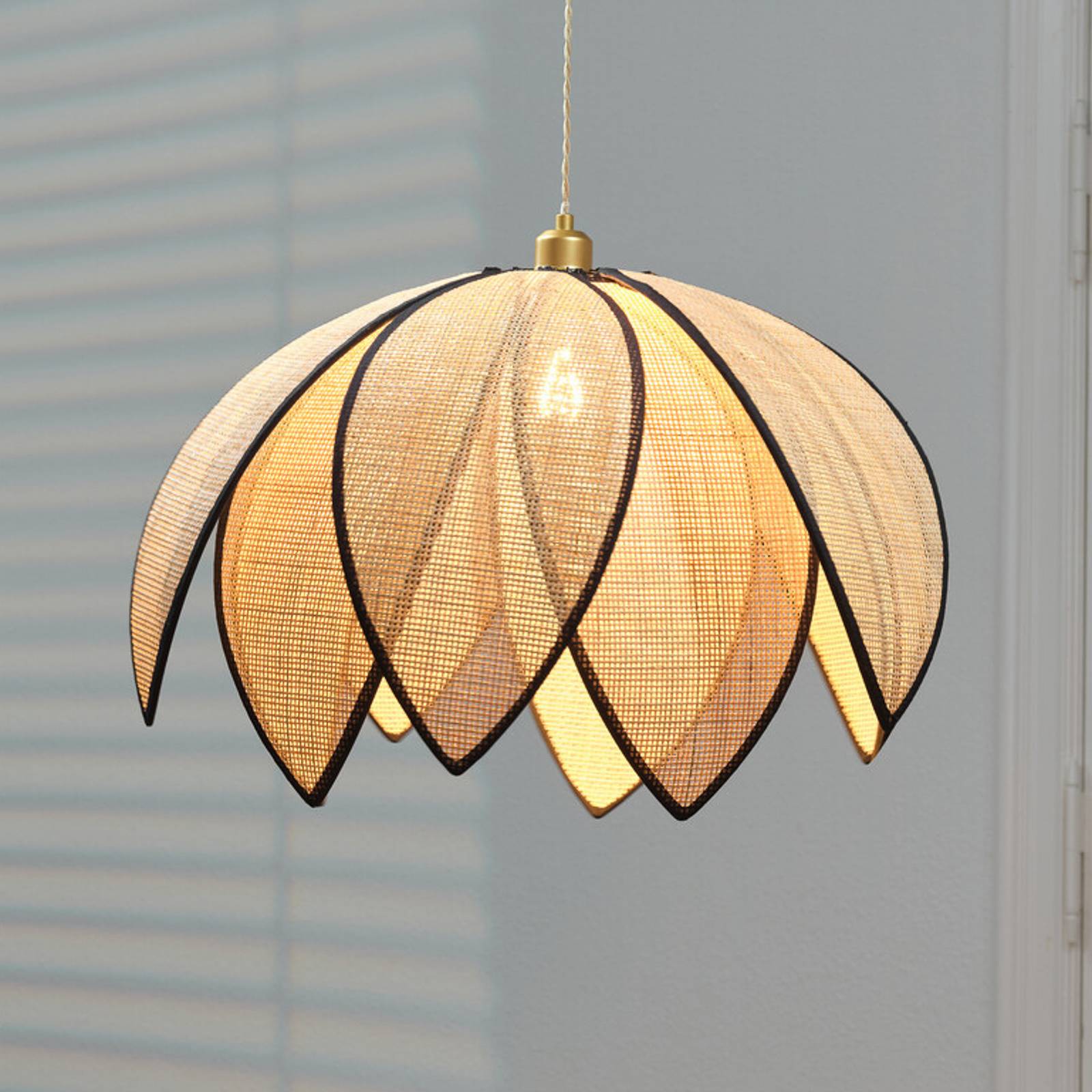 Żyrandol OSRAM Decor Rattan Lotus, Ø 67 cm, beżowa, E27
