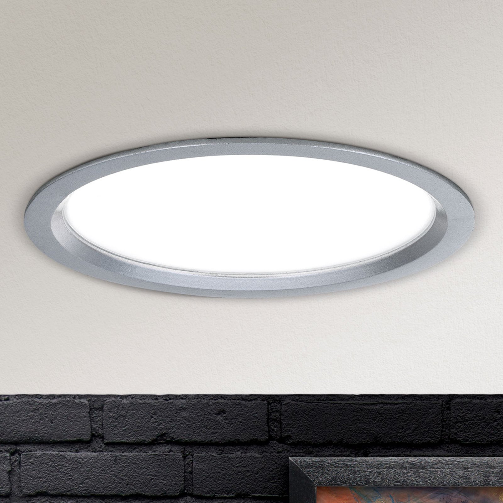 Innfelt LED-lampe Spock, dimbar, Ø 17 cm