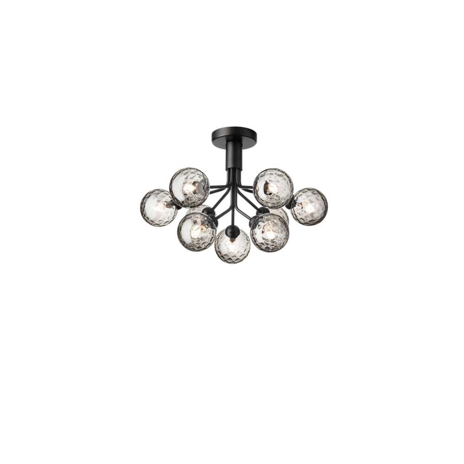 Nuura Apiales 9 ceiling light, Ø 60 cm, black/smoke grey