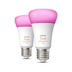 Philips Hue White&Color Ambiance 6,5W E27 komplekts 2 gab