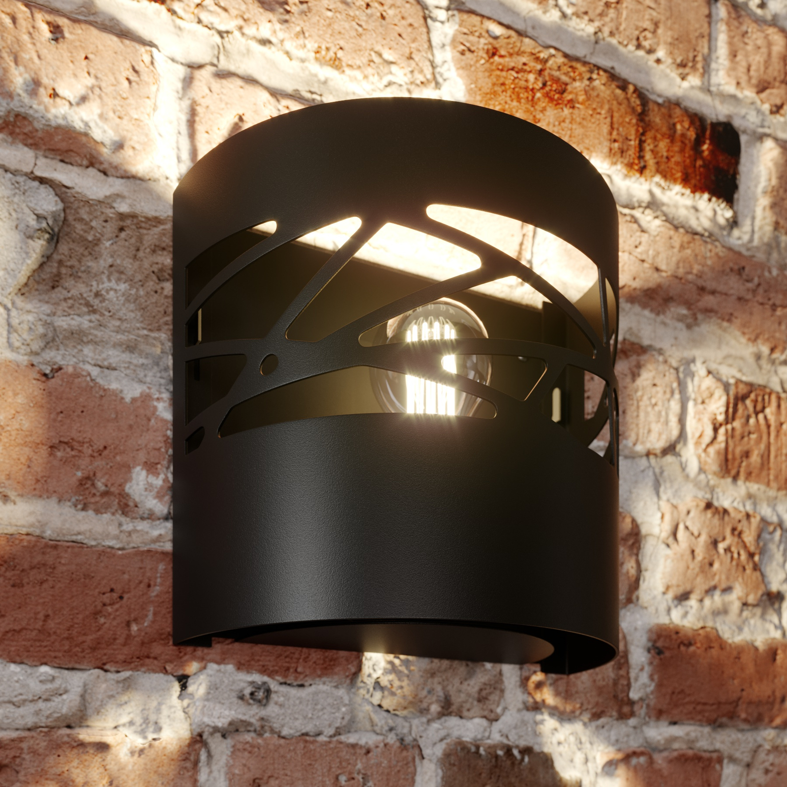 Modul Frez wall light with black sample shade
