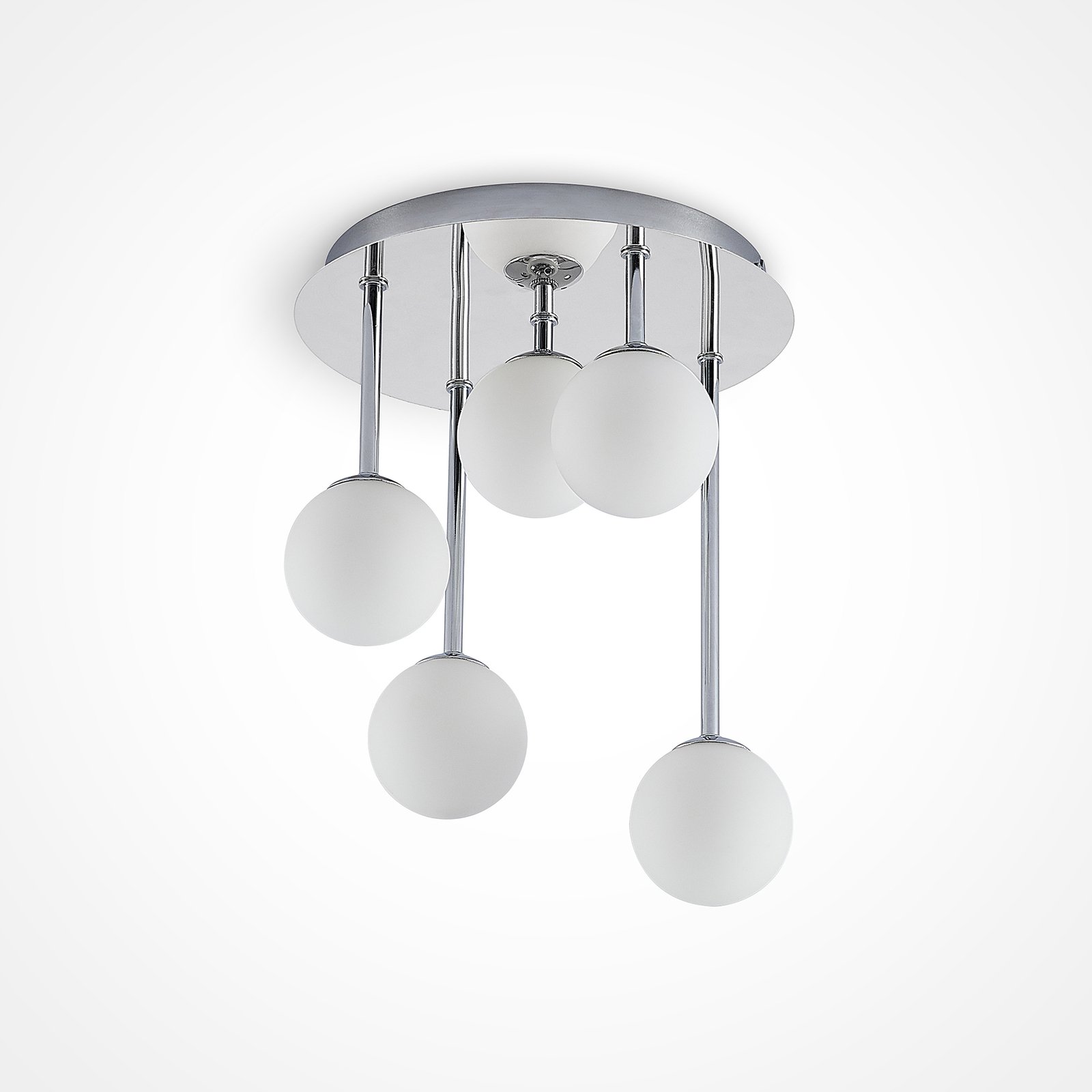 Chrissy 5 Taklampe Ø25 Opal/Chrome - Lindby